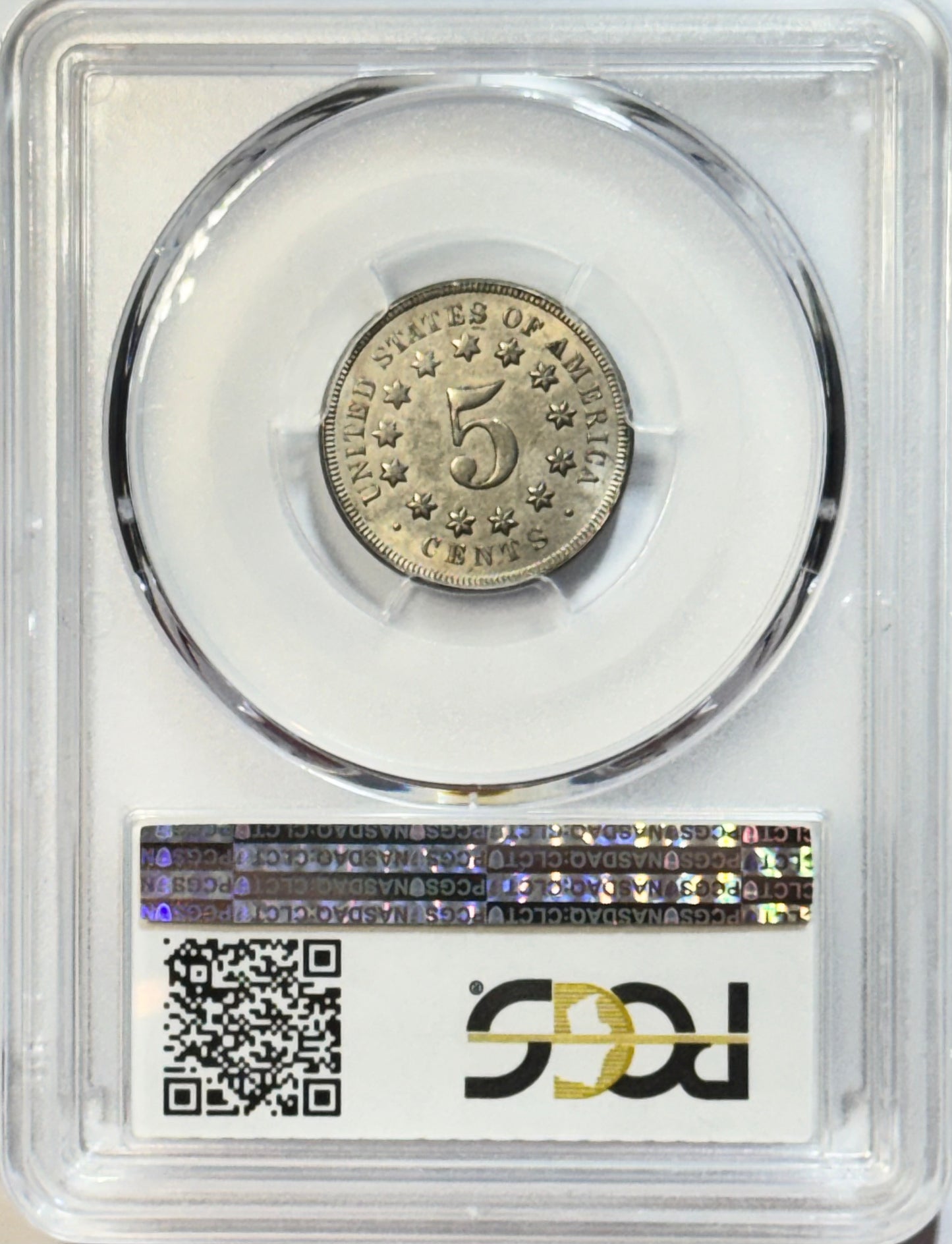 1868 Shield Nickel - PCGS AU58 - Choice Slider Almost Uncirculated 5C
