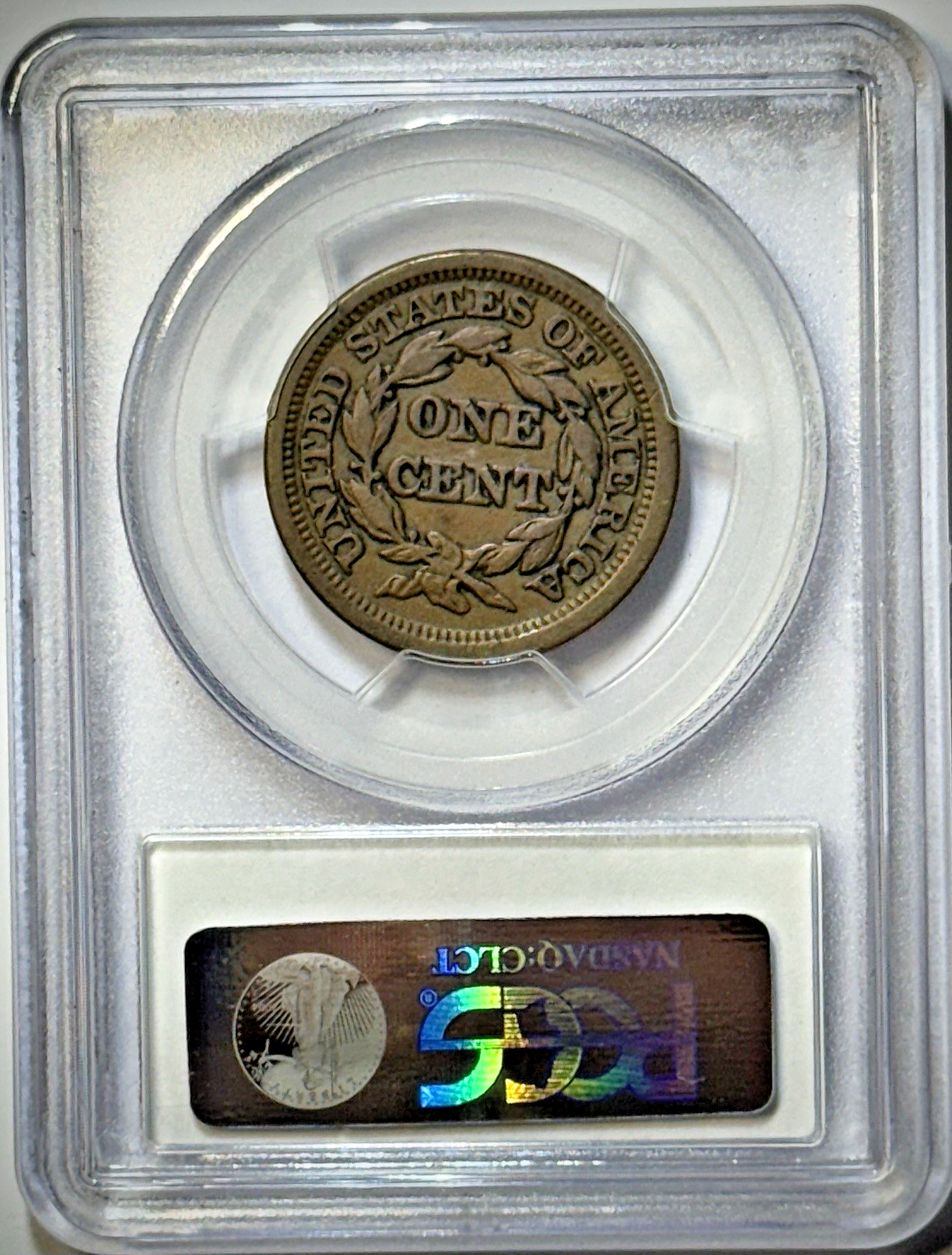 1851/81 Braided Hair Large Cent – PCGS VF30 – NC-1 Overdate – Rare Variety