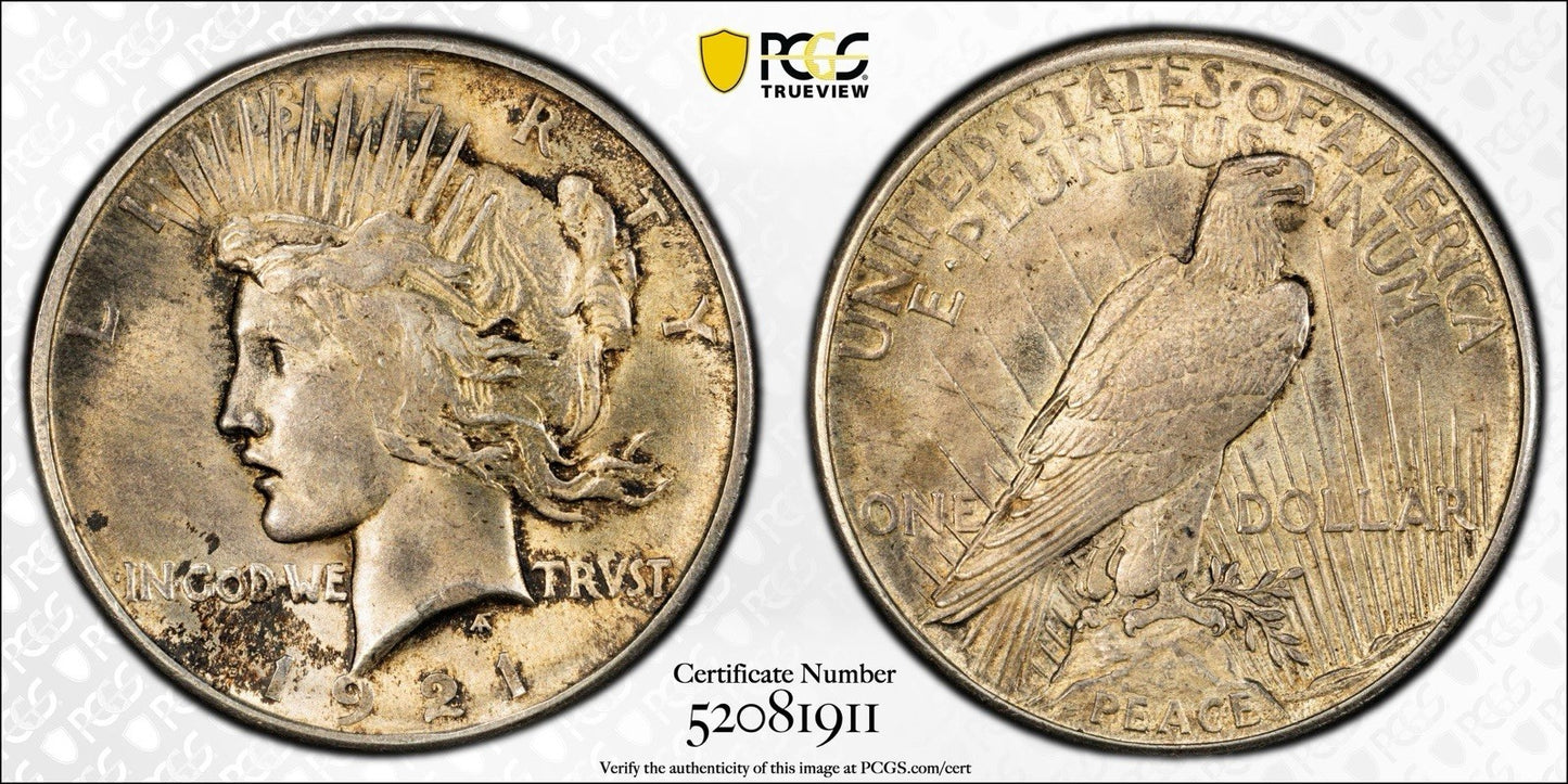 1921 Peace Dollar High Relief - PCGS MS64 CAC - Better Date Strong Eye Appeal