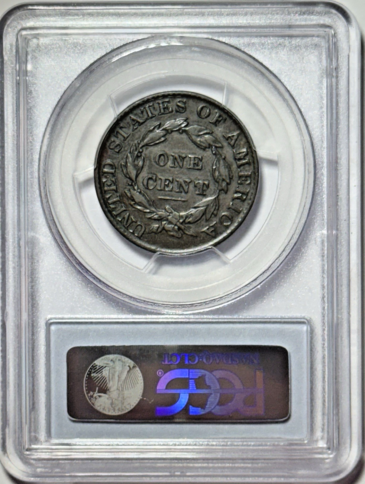 1827 Coronet (Matron) Head Large Cent – PCGS VF35 BN – Dark Brown Color