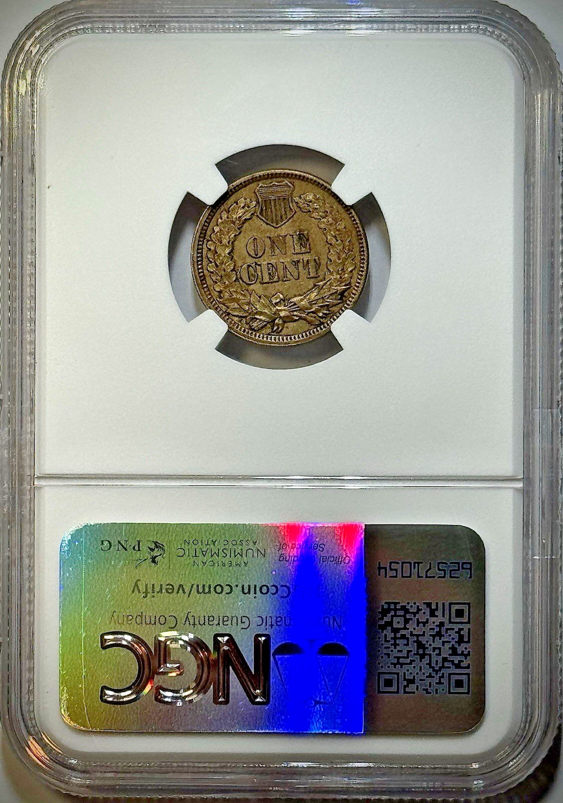 1863 Indian Head Cent 1C NGC AU58 | Civil War Era Bronze Penny | Sharp