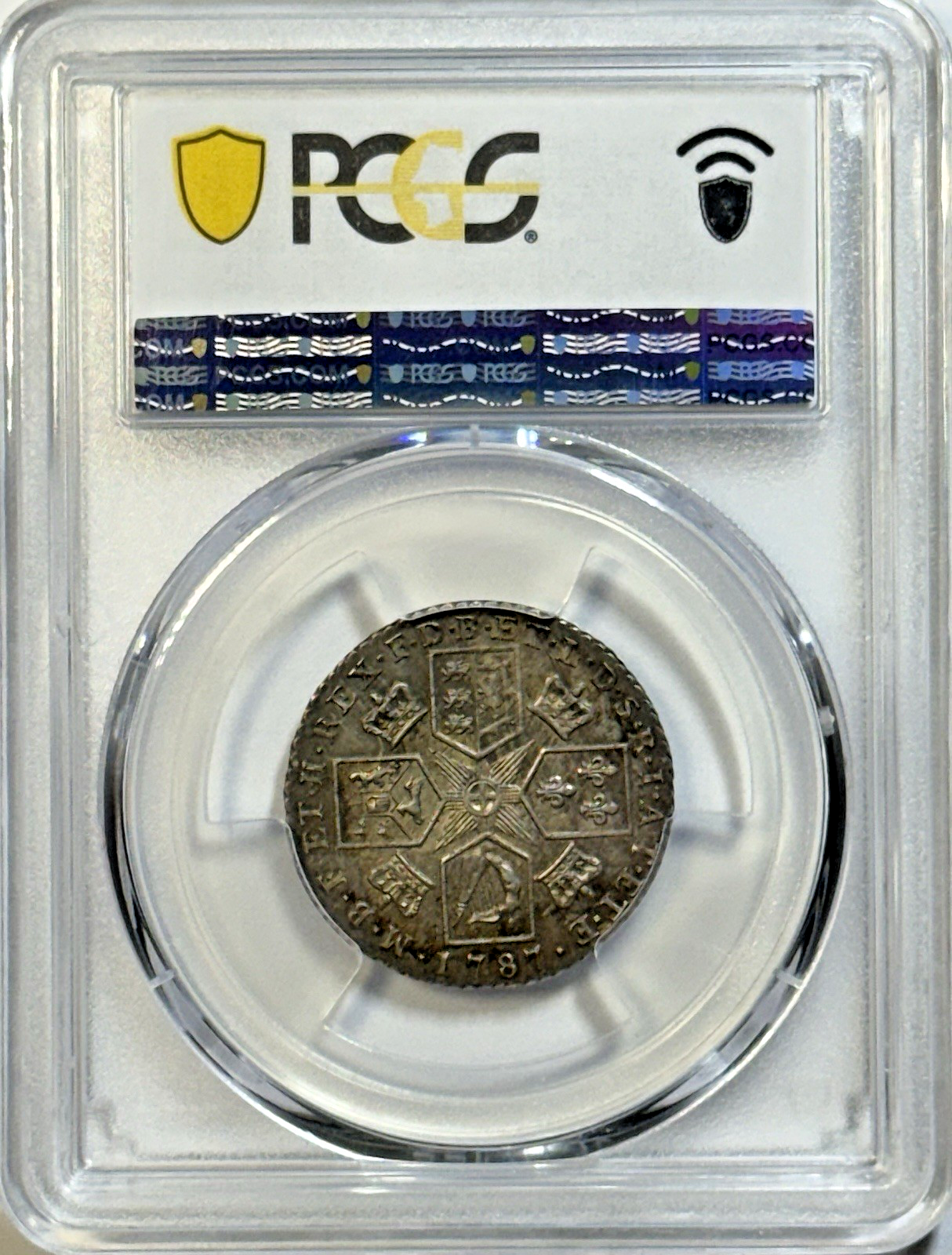 1787 Great Britain Shilling S-3743 W/O Hearts PCGS MS62 | Light Beautiful Toning