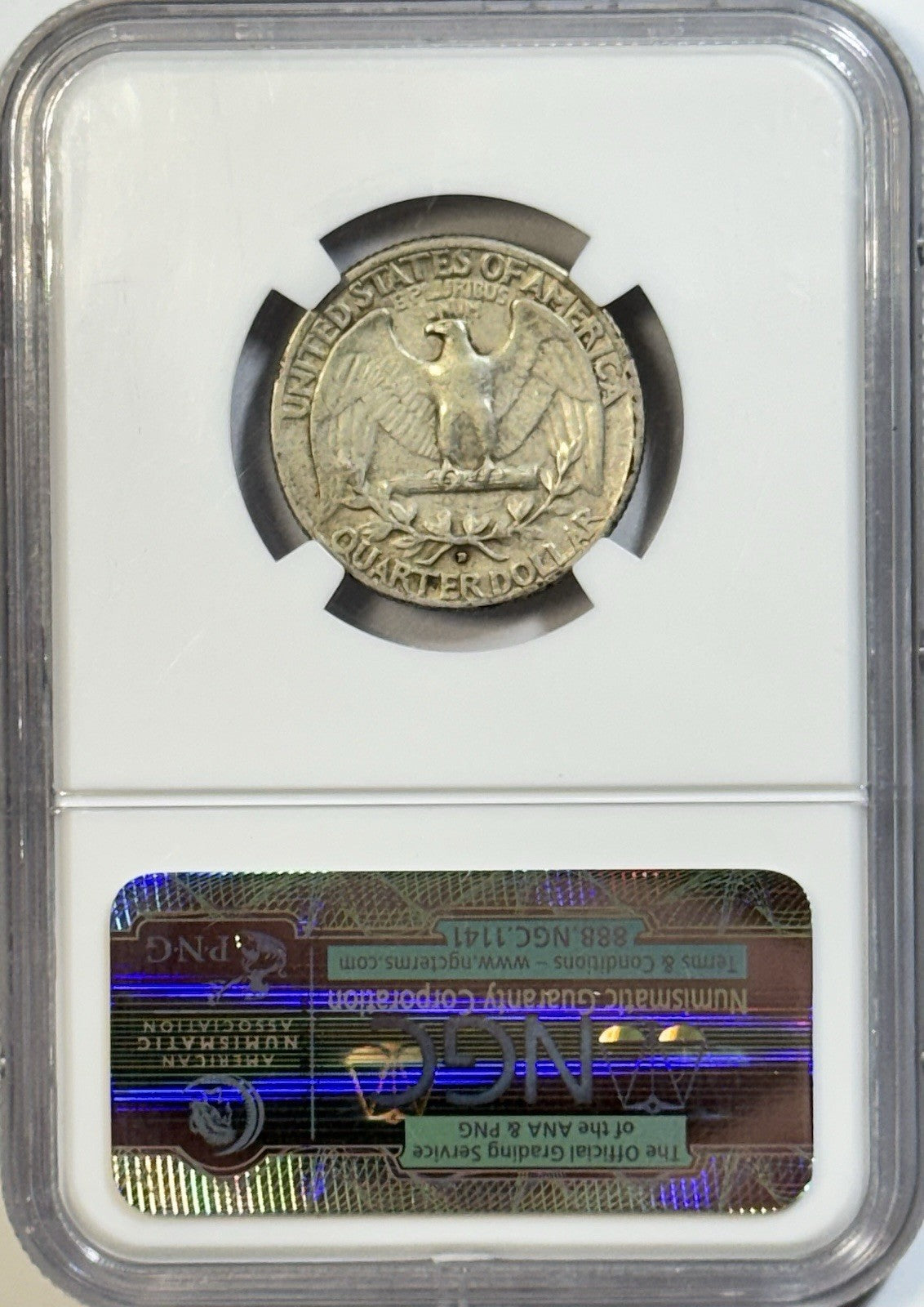 1932-D Washington Quarter – NGC XF40 – Key Date Silver – Certified Original