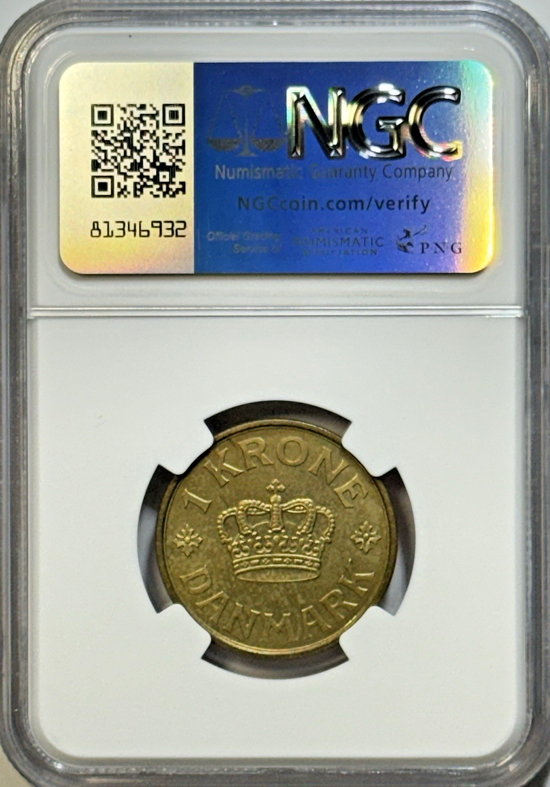 1929 Denmark 1 Krone - NGC MS 65 — Brilliant Mint State — Scarce High Grade