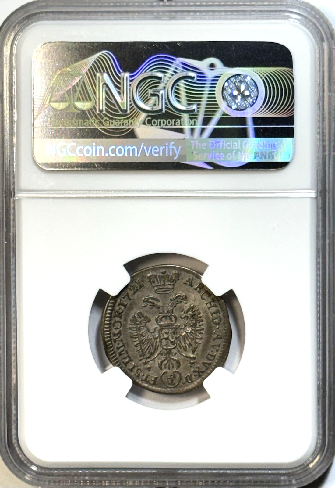 1721 Bohemia (Prague) 3 Kreuzer – Leopold I – NGC AU55 – POP 1/1 – Scarce Type