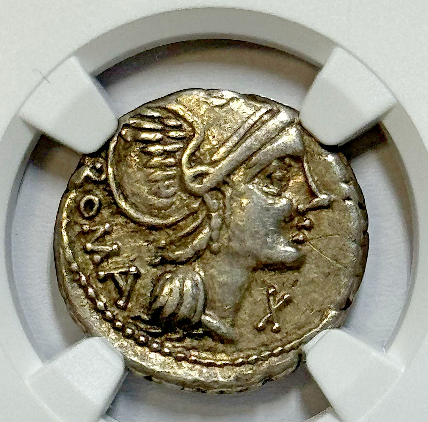 L.Flam. Chilo - c.109/8 BC ROMAN REPUBLIC AR (Silver) Denarius - NGC CH VF