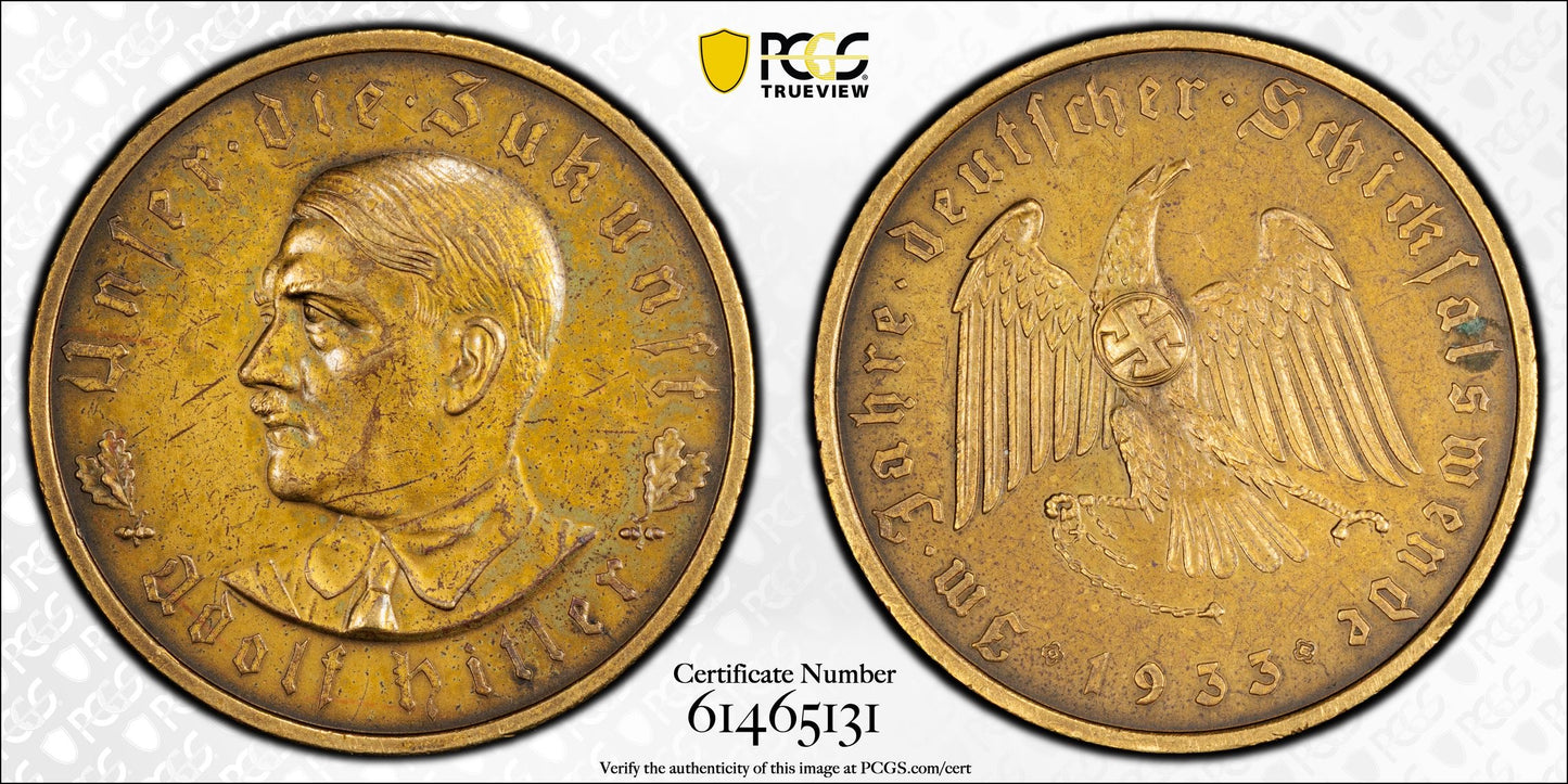 1933 Germany – Third Reich Medal – PCGS SP61 Bronze (AE) · Matte Finish · Bayer Edge · C-30 · 36mm