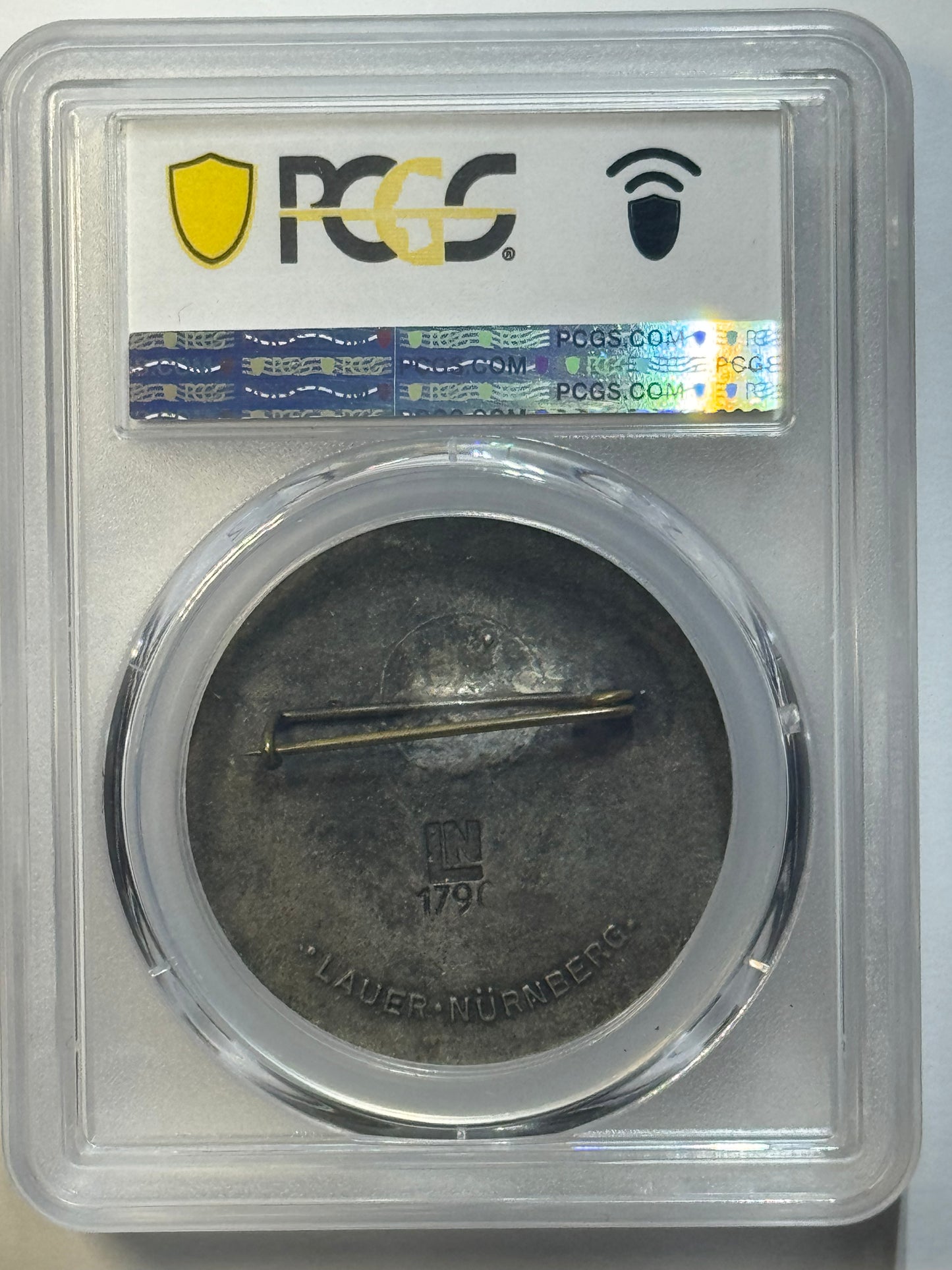 1935 Germany C-214 Nürnberg Medal – PCGS AU58 – Gilt Iron Matte – Certified