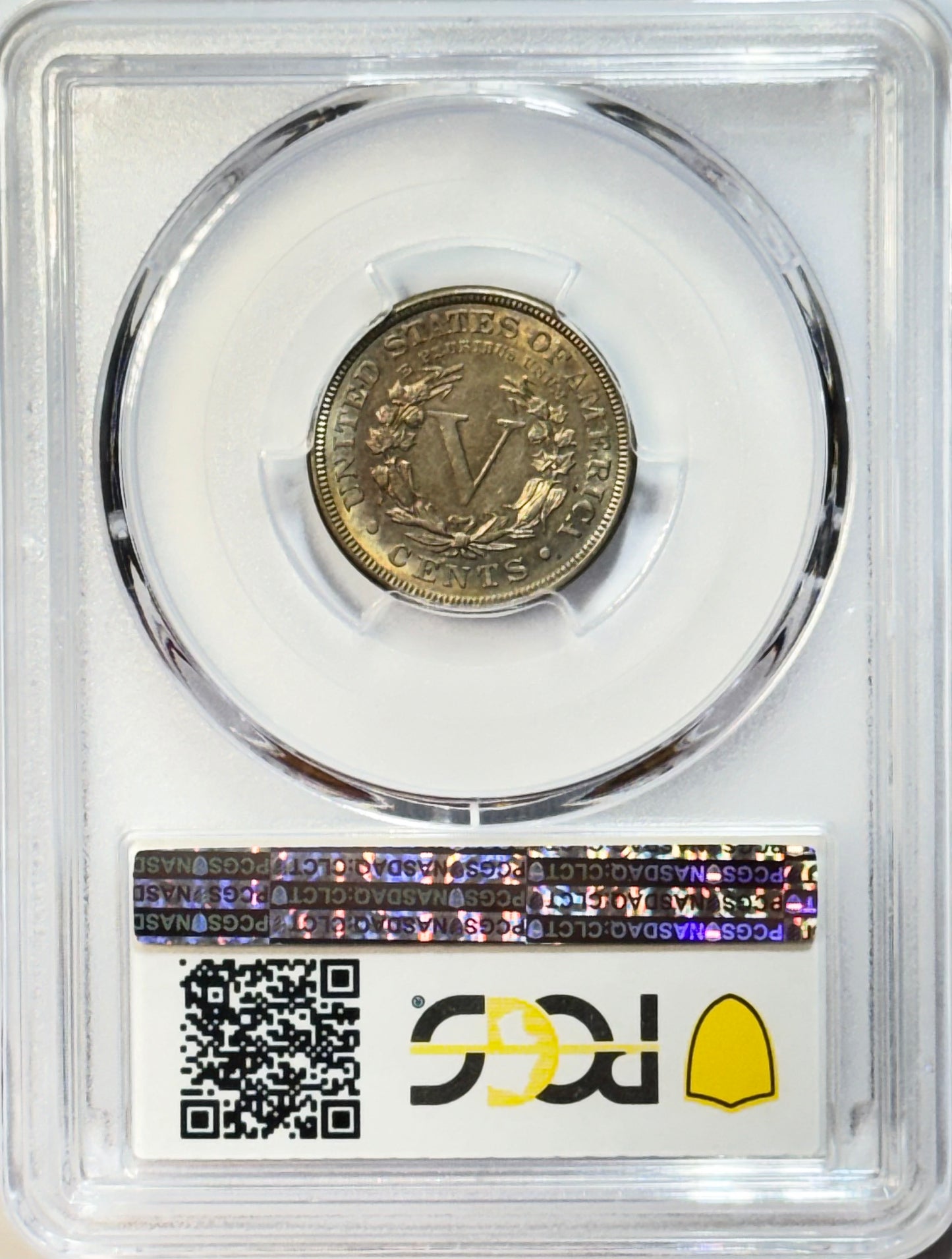 1884 Liberty Head V Nickel WITH CENTS - PCGS AU55 - Beautiful Certified 5C