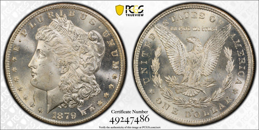 1879-S Morgan Silver Dollar $1 - PCGS MS67 - Superb Gem BU San Francisco Mint