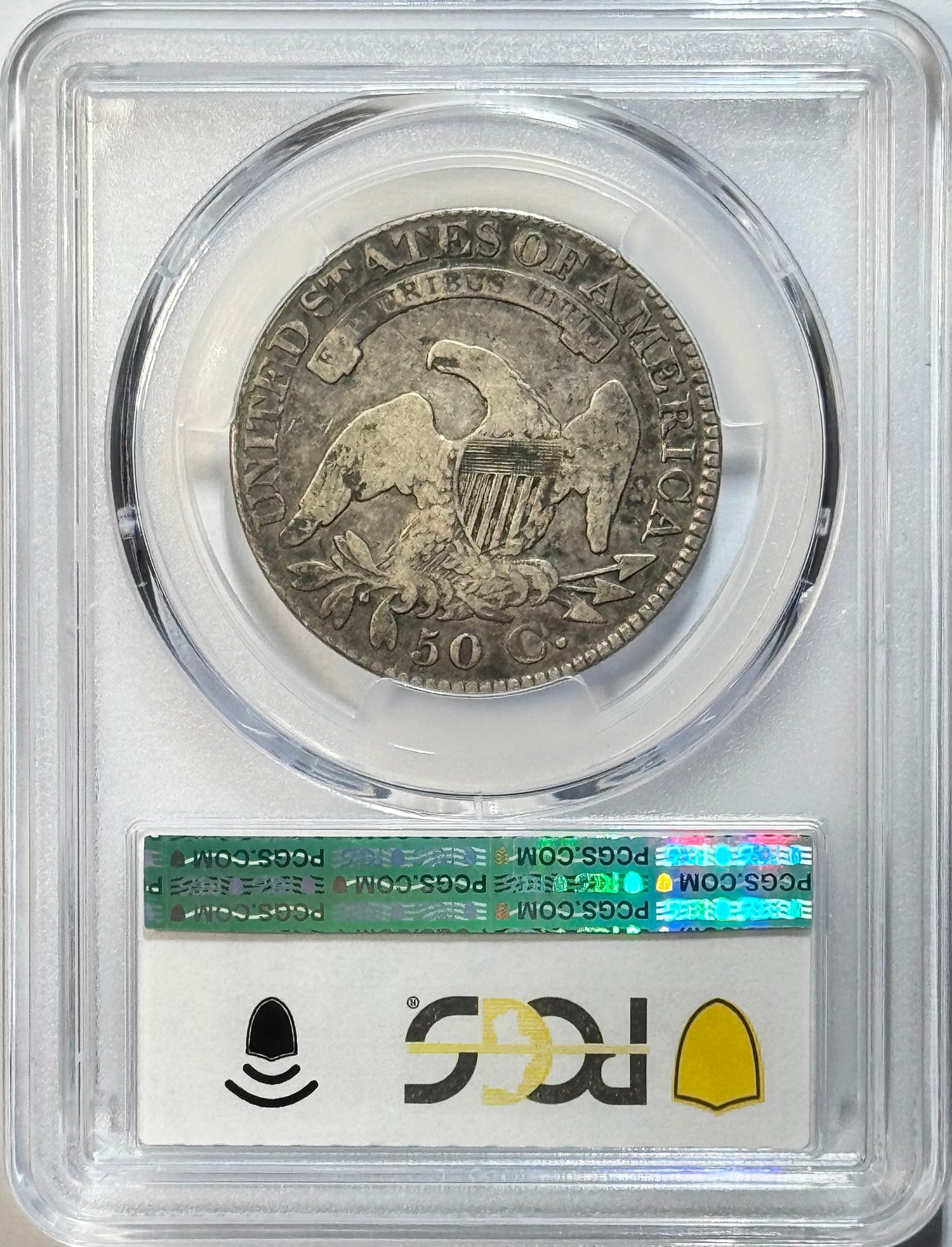 1827 Capped Bust Half Dollar - PCGS F12 - O-106 Square Base 2 50C Silver