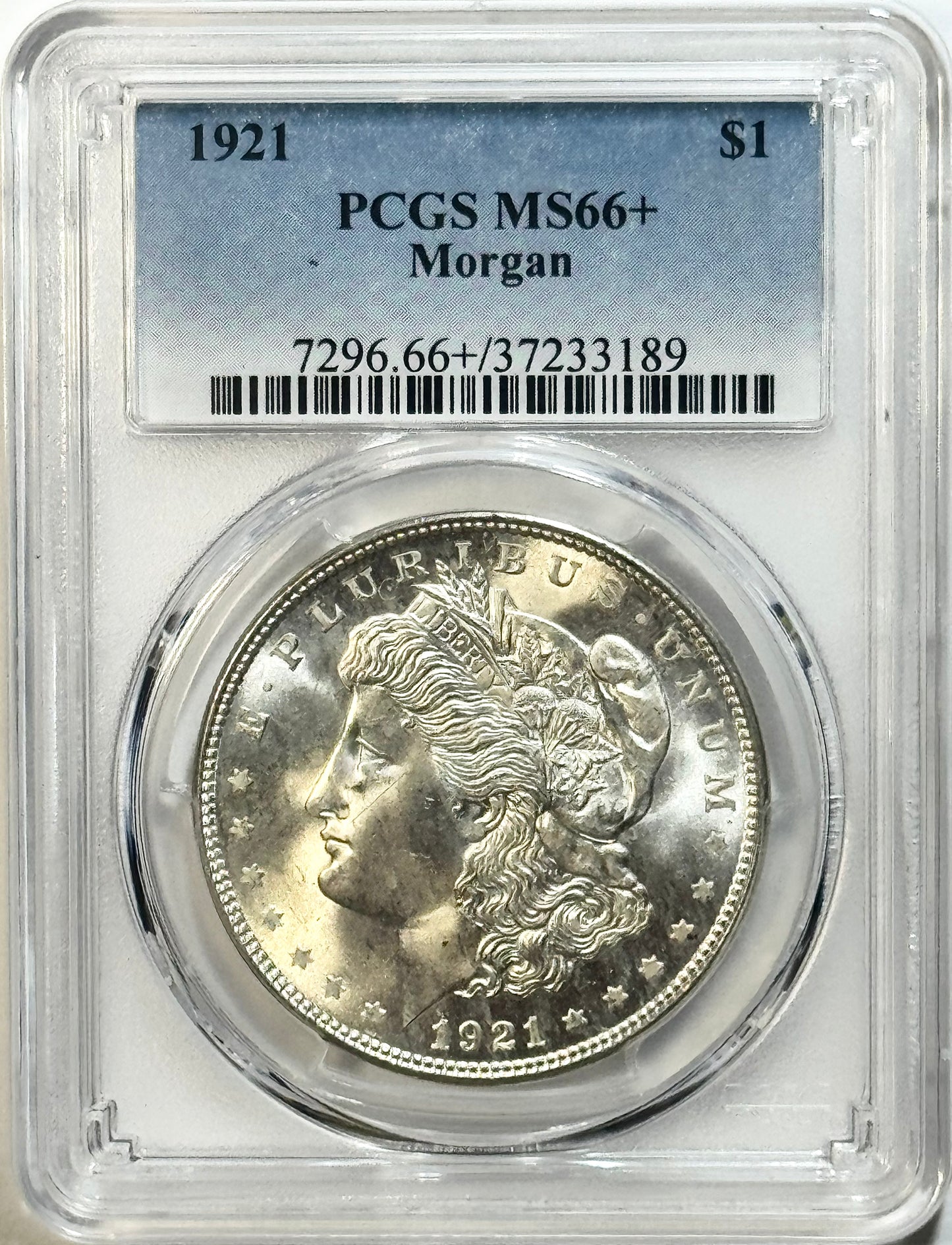 1921 Morgan Dollar - PCGS MS66+ - Nearly MS67 - Premium Quality Morgan Silver $1