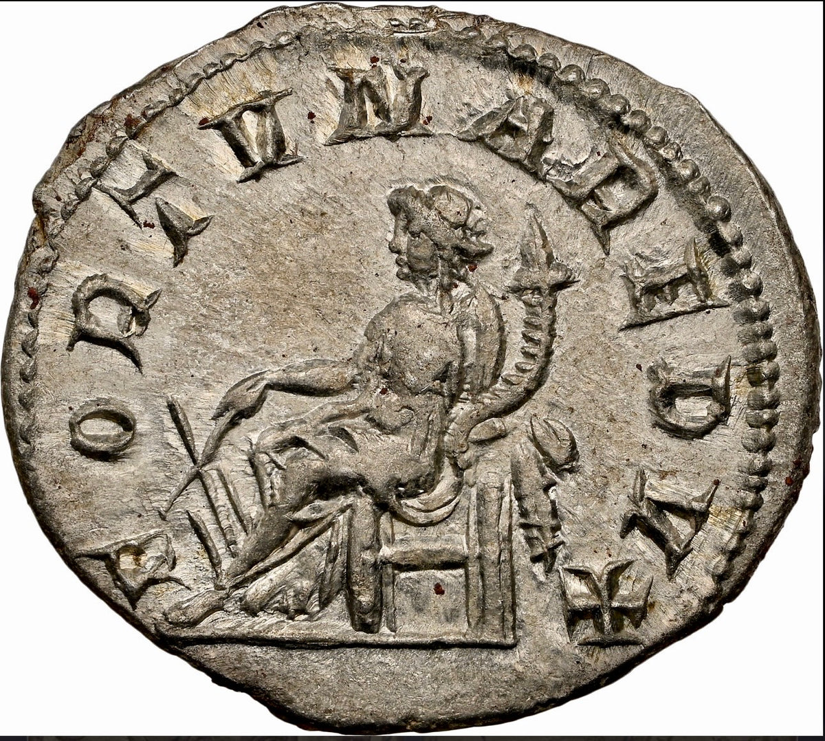 Gordian III AD 238-244 Silver AR Double-Denarius - NGC AU - Antioch Fortuna