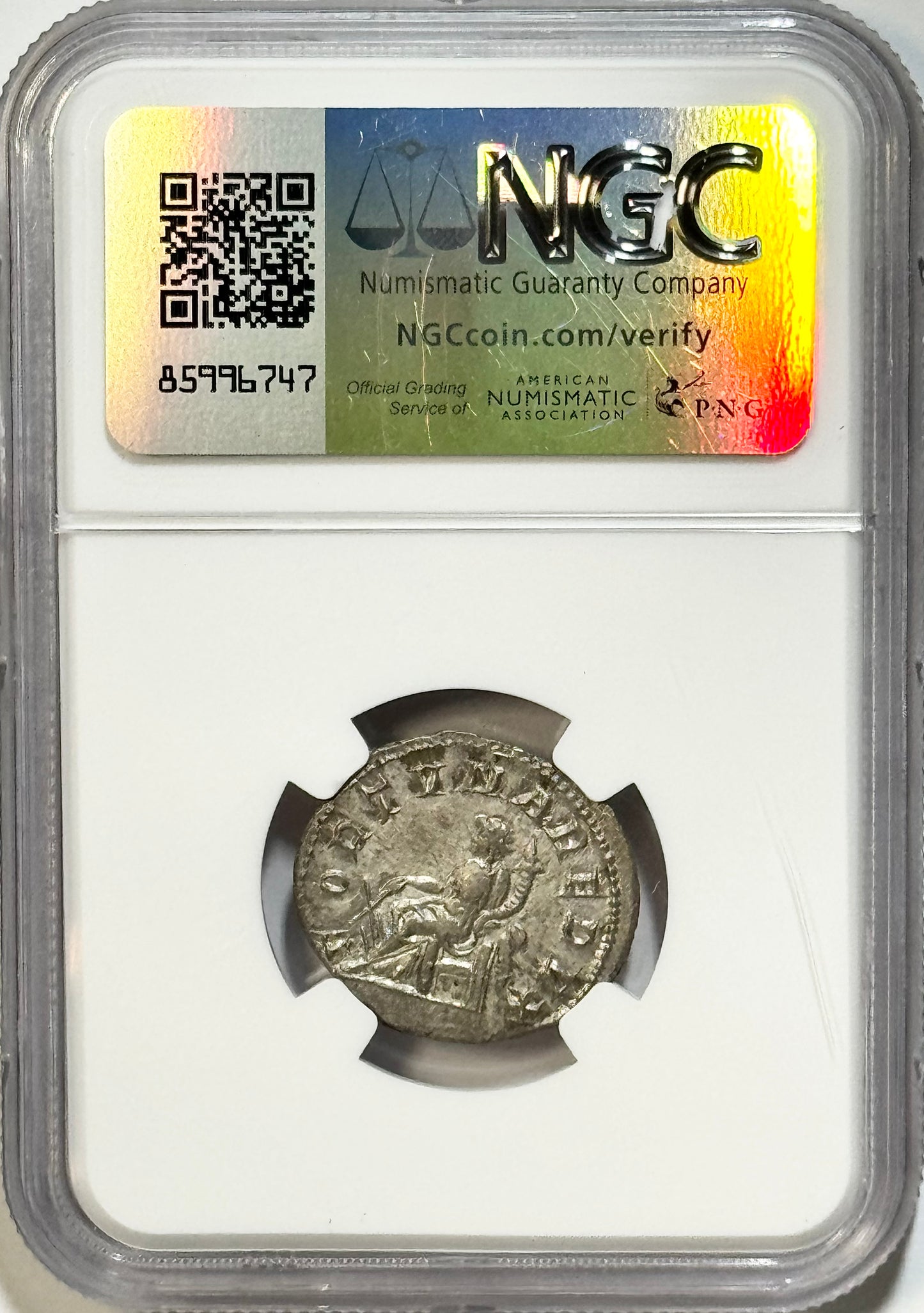Gordian III AD 238-244 Silver AR Double-Denarius - NGC AU - Antioch Fortuna