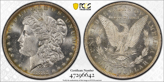 1882-O Morgan Silver Dollar - PCGS MS63 CAC - $1 New Orleans Toned