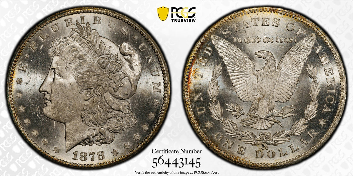 1878-CC Morgan Silver Dollar - PCGS MS64+ - Nearly MS65 90% Silver Carson City