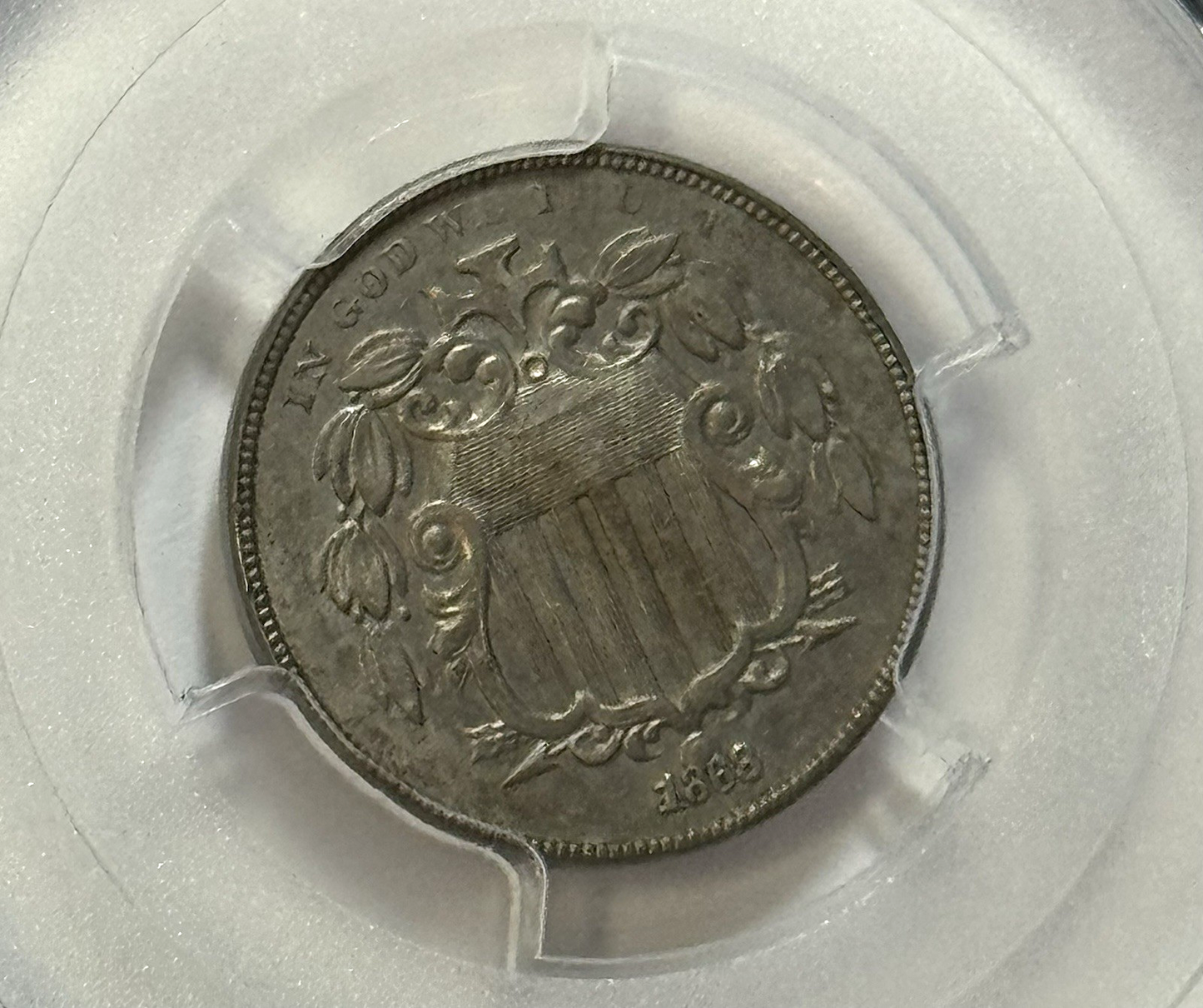 1868 Shield Nickel PCGS AU55 — ORIGINAL SURFACES • STRONG DETAIL