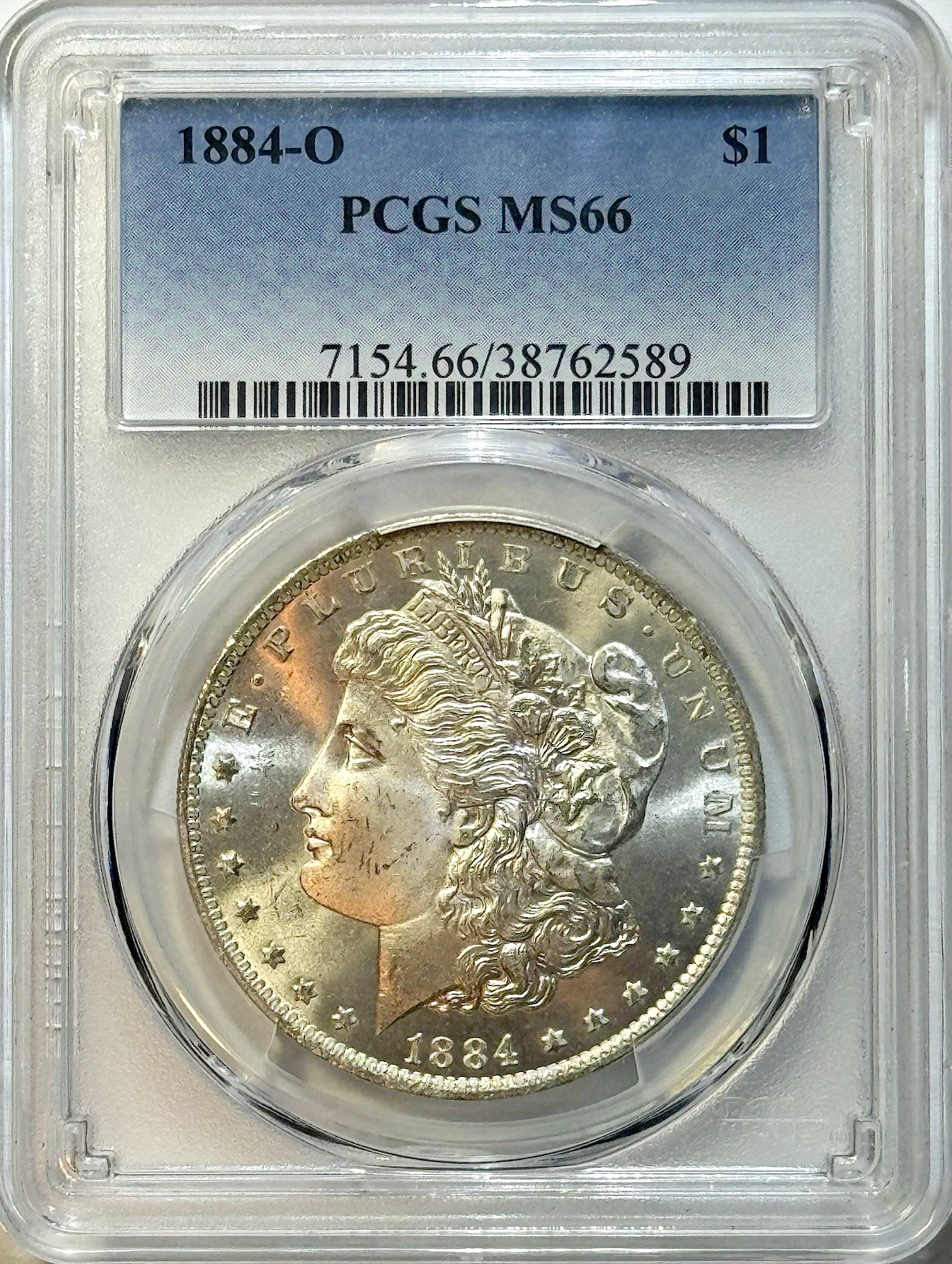 1884-O MORGAN SILVER DOLLAR $1 – PCGS MS66 – GEM NEW ORLEANS