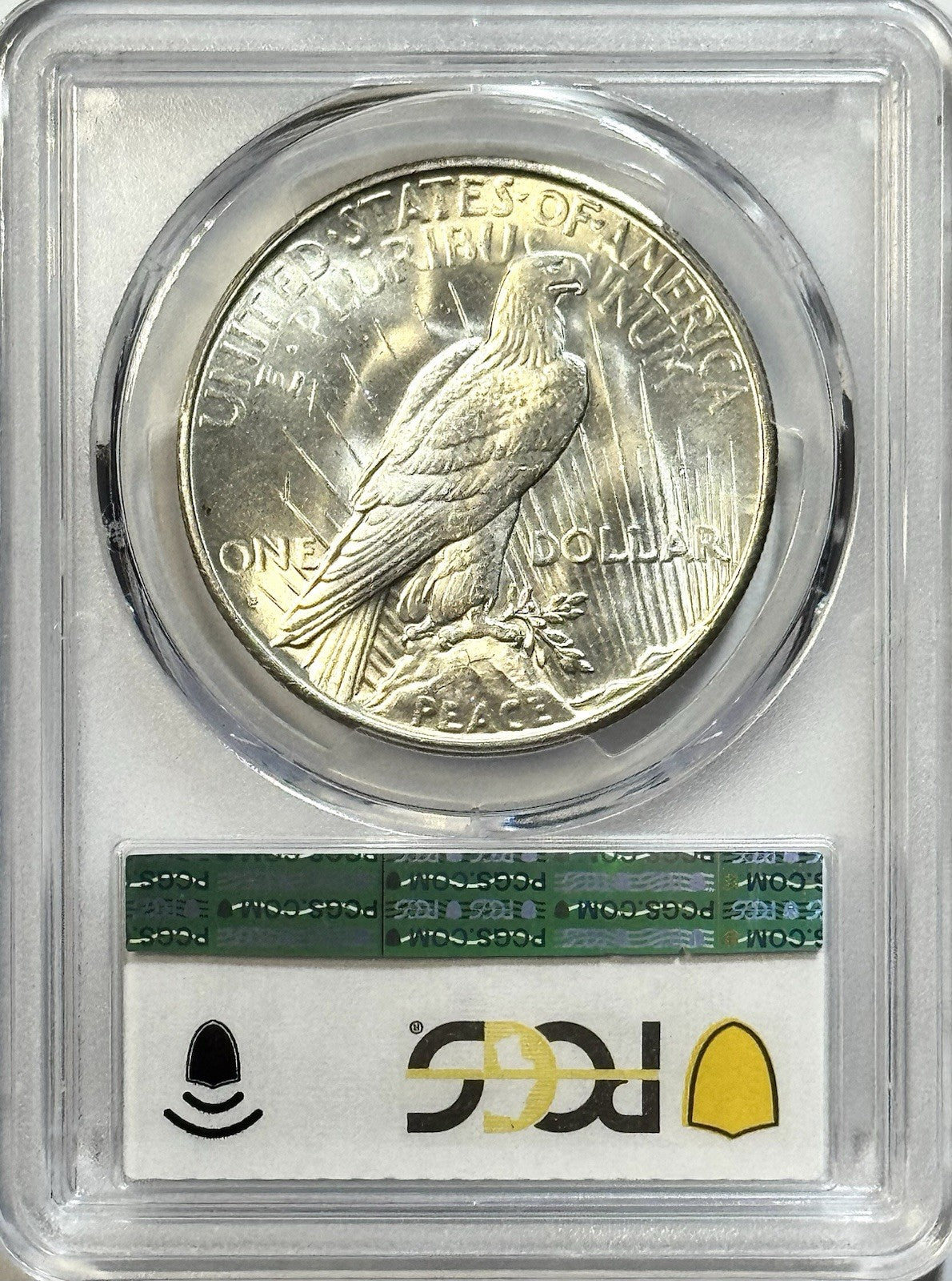 1935-S Peace Dollar- PCGS MS63- Gold Shield Better Date San Francisco Silver $1