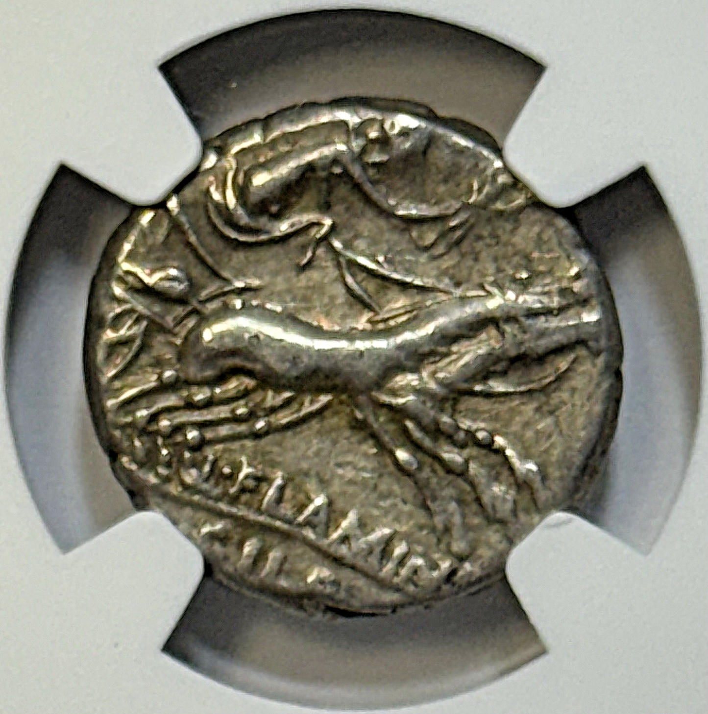 L.Flam. Chilo - c.109/8 BC ROMAN REPUBLIC AR (Silver) Denarius - NGC CH VF