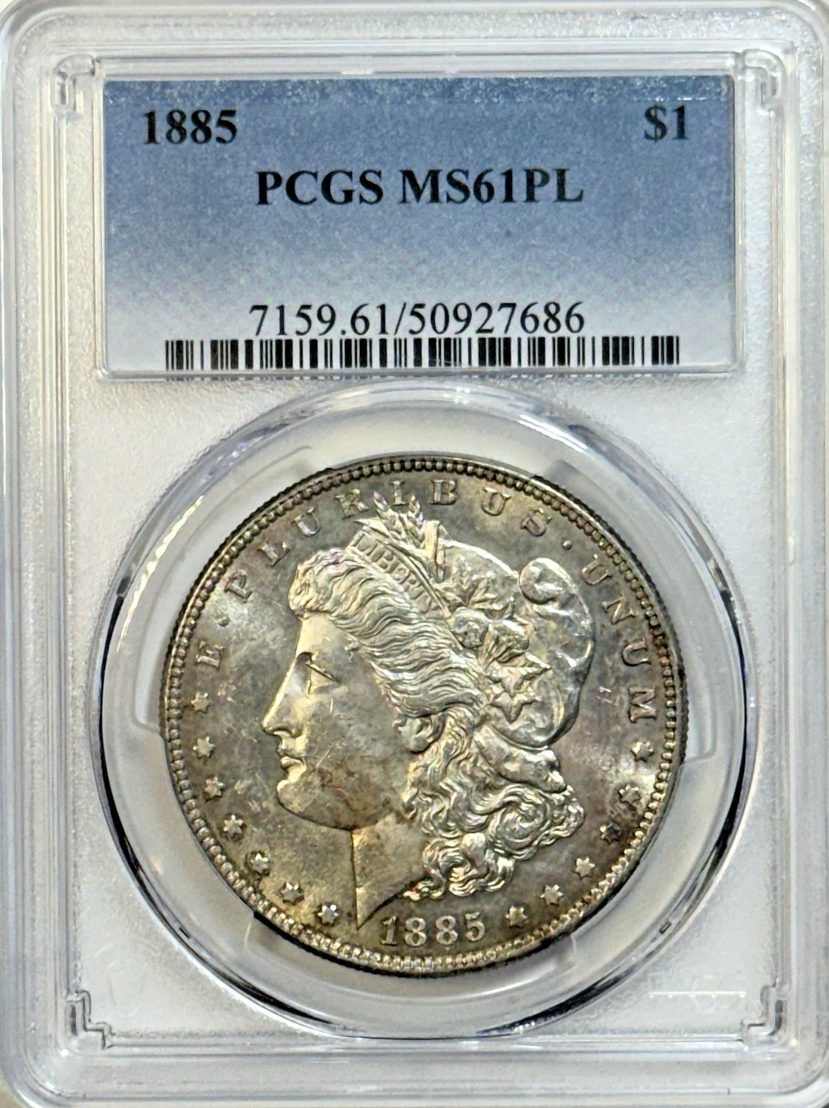 1885 Morgan Silver Dollar PCGS MS61PL - Proof-like Mirrors | Flashy Look!!