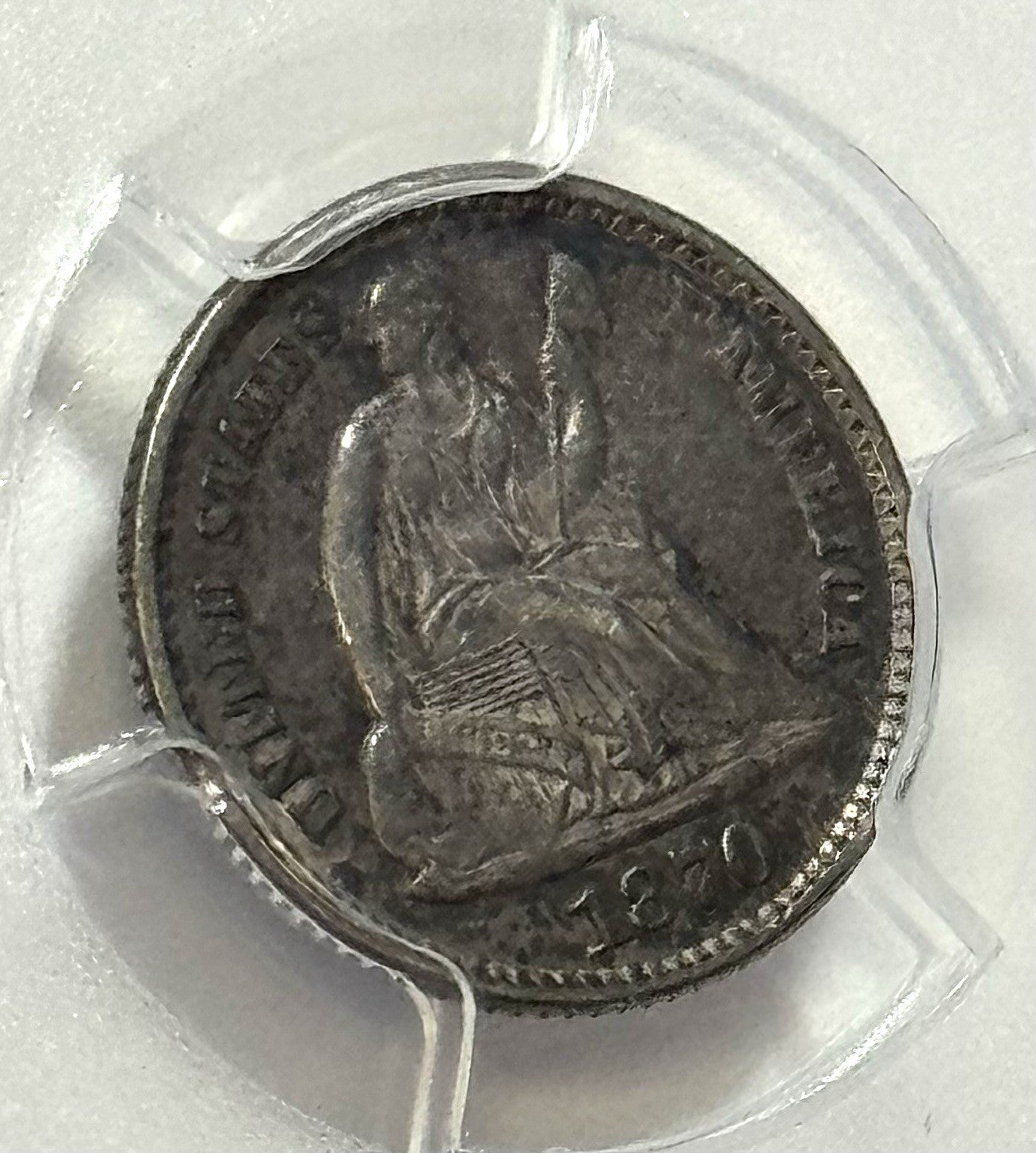 1870 Seated Liberty Half Dime - PCGS AU53 - Original Better Date H10C