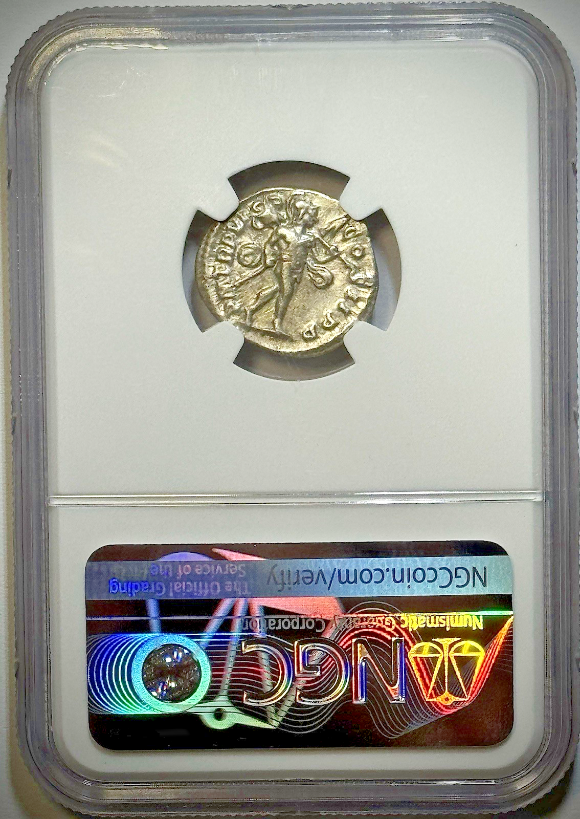 222–235 AD Severus Alexander Roman Emp Denarius — NGC AU • Silver • 4/5 3/5