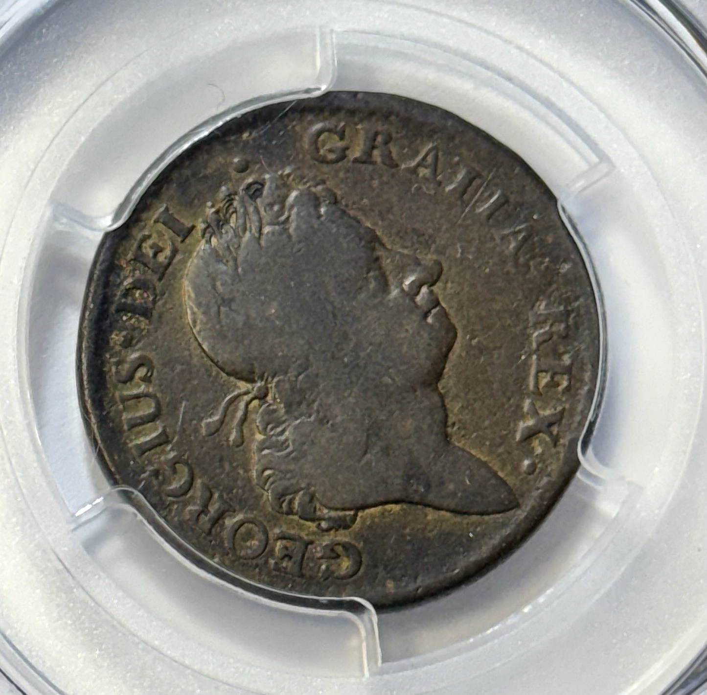 1723 Rosa Americana Penny PCGS VG10 — Sydney Martin Collection Colonial Coin 🔥