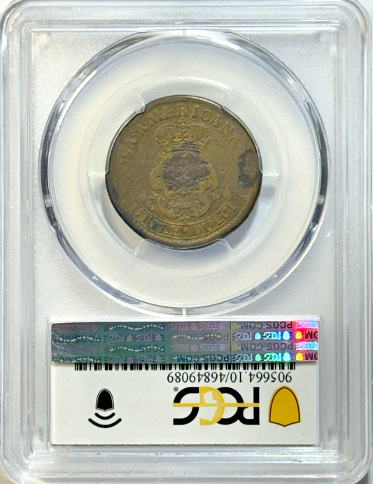 1723 Rosa Americana Penny PCGS VG10 — Sydney Martin Collection Colonial Coin 🔥