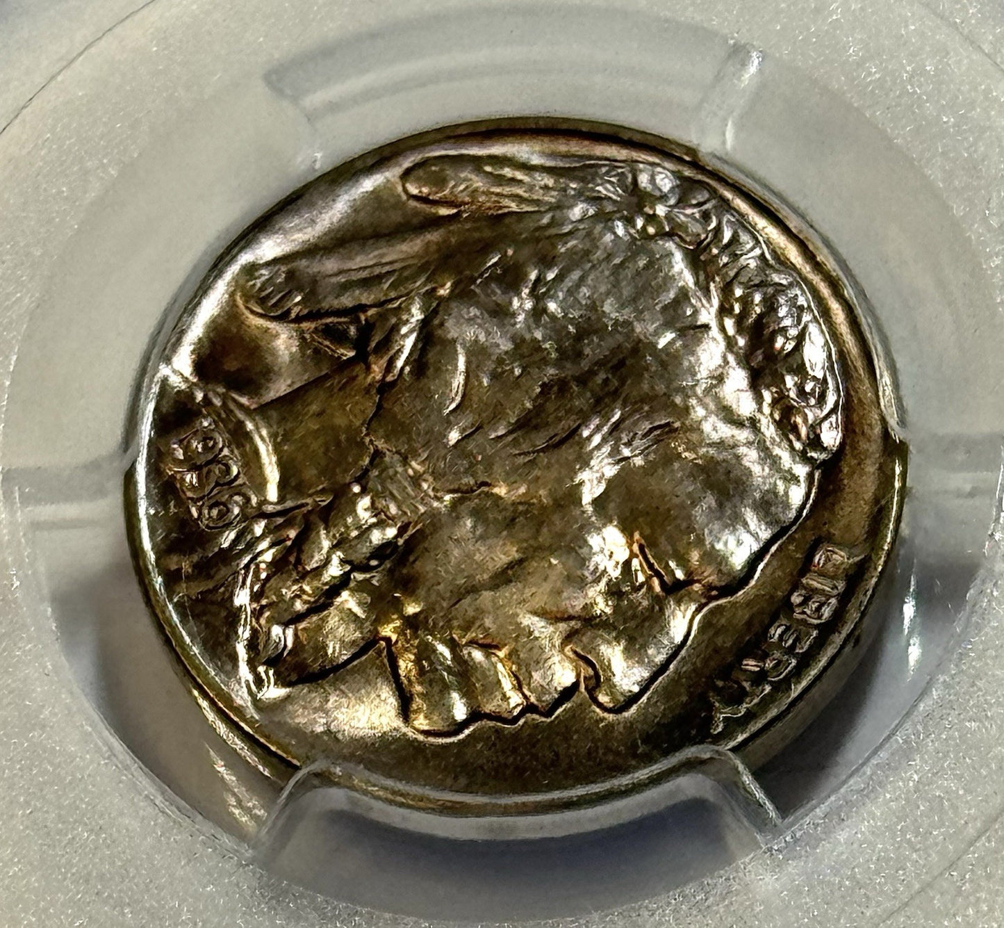 1936-D/D Buffalo Nickel - PCGS MS65 FS-502 RPM - Colorful Toning Gem BU