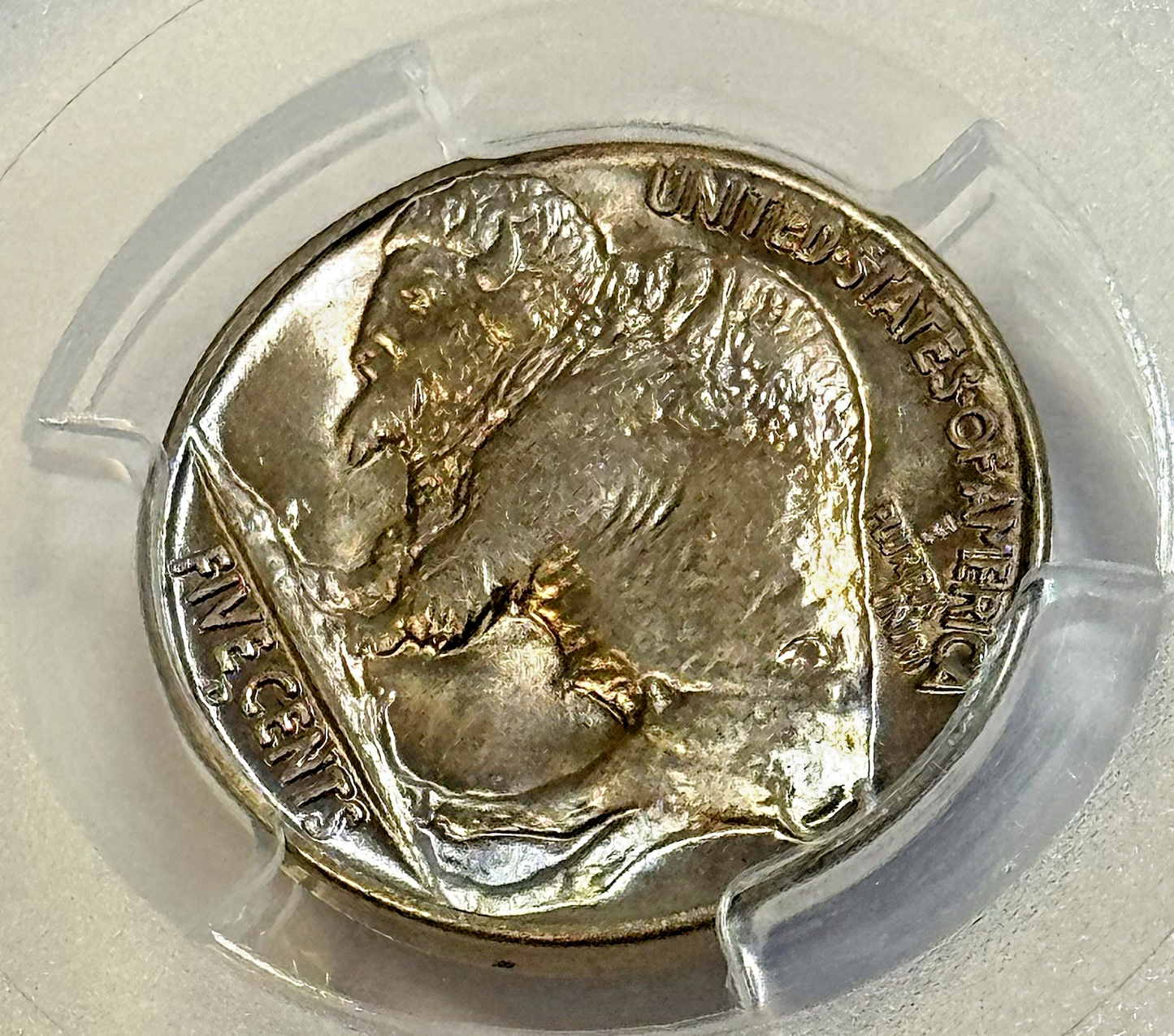 1936-D/D Buffalo Nickel - PCGS MS65 FS-502 RPM - Colorful Toning Gem BU