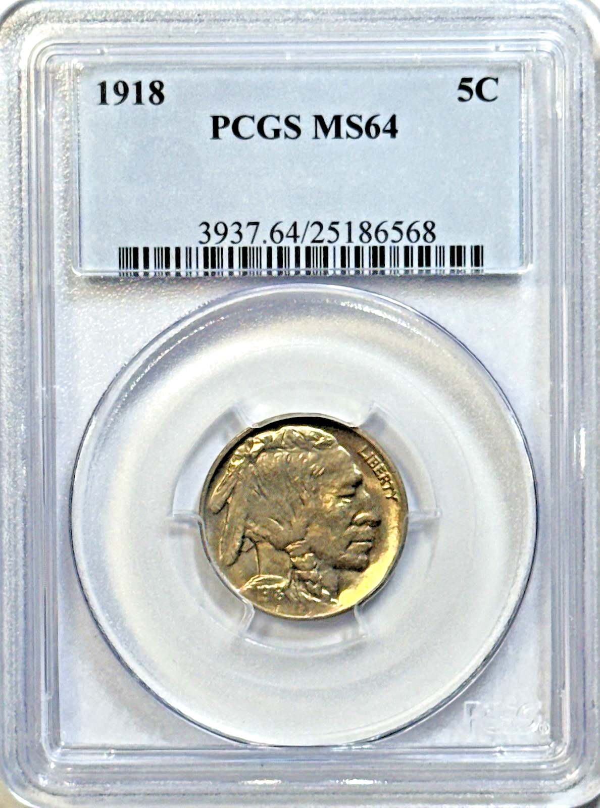 1918 Buffalo Nickel PCGS MS64 - Original Luster - Classic U.S. Type Coin