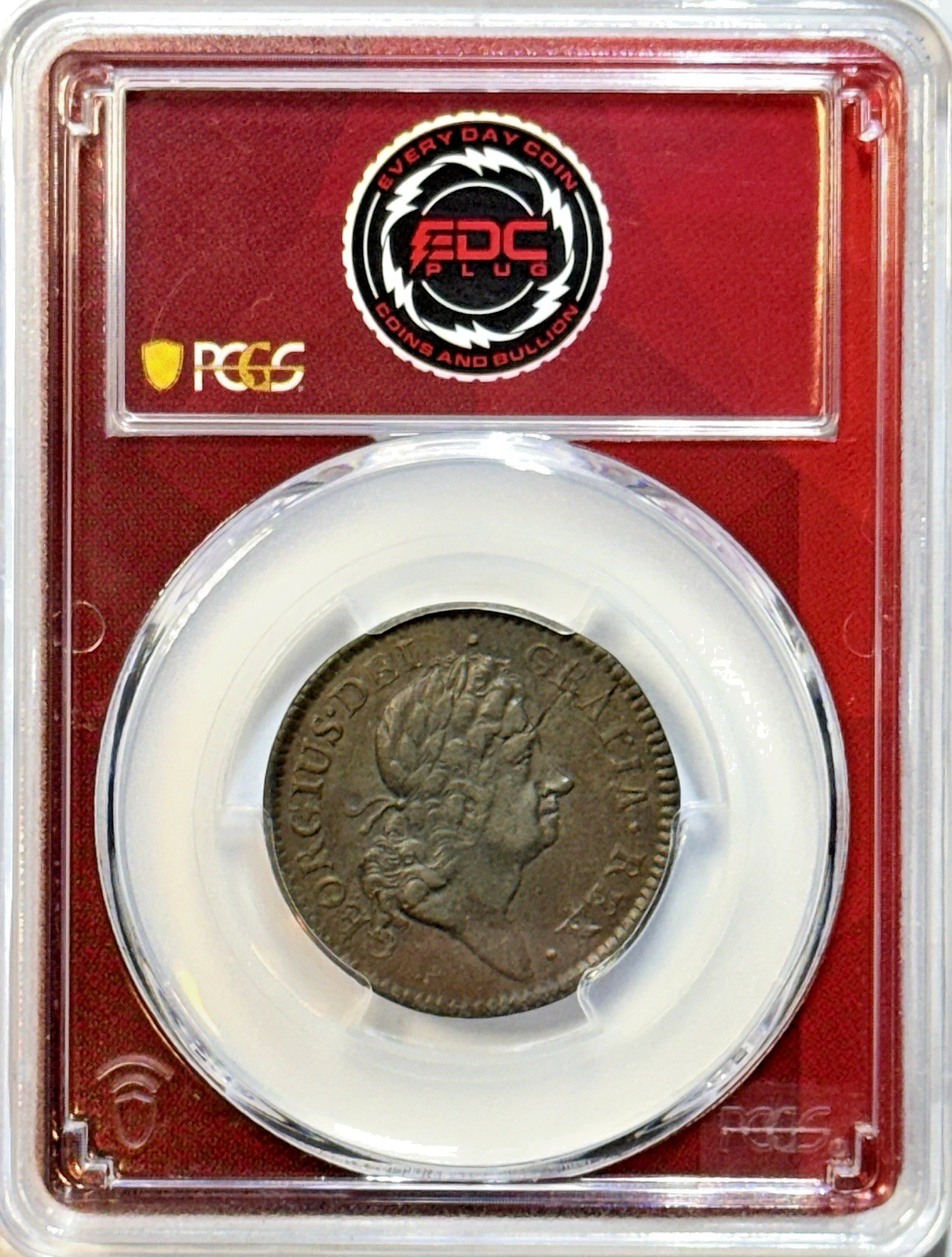 1723 Hibernia Half Penny - PCGS AU58BN - Colonial Copper Better Grade Coin
