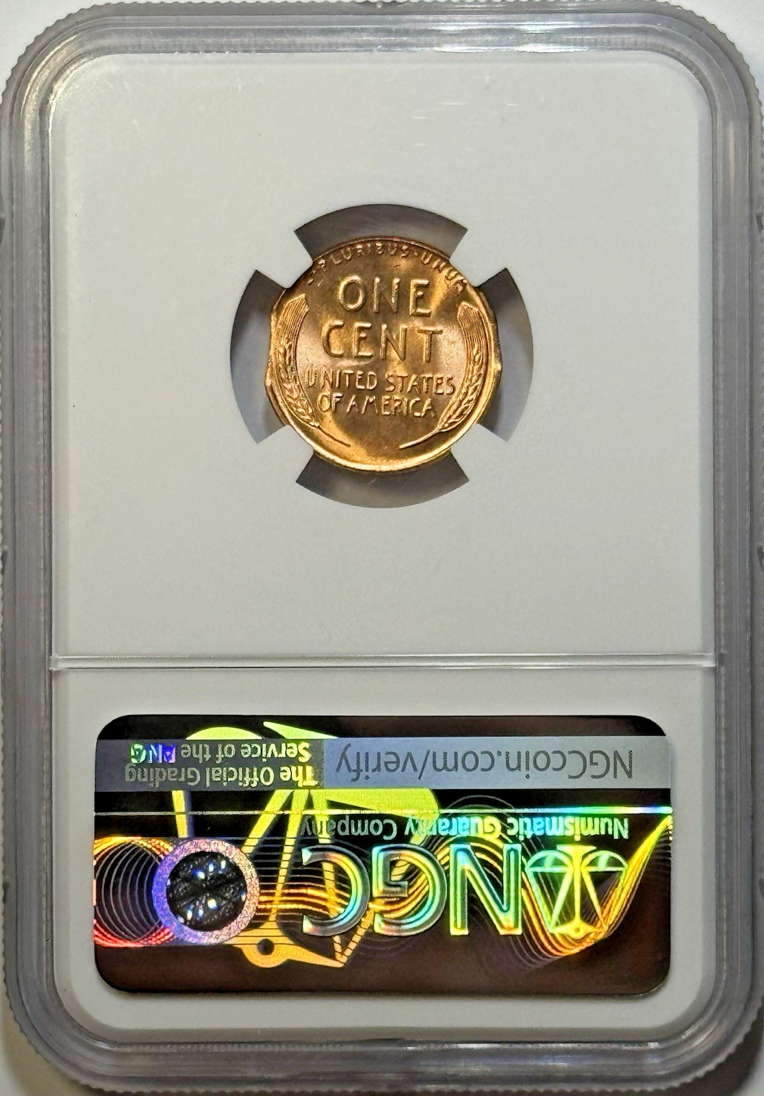 1956-D Lincoln Wheat Cent – Rare Mint Error “Double Curved Clips” – NGC MS 65 RD