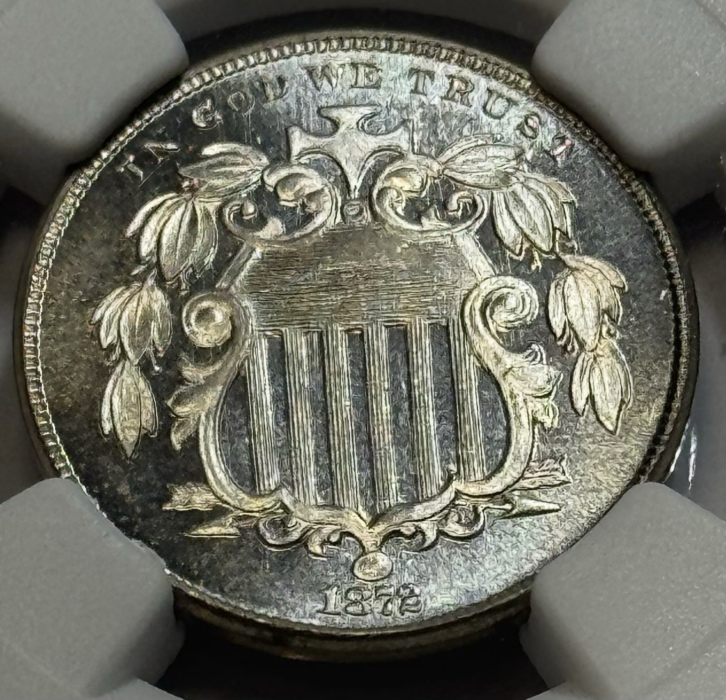 1872 Shield Nickel– NGC PF65 CAMEO- Low Mintage: 950 Struck, Collectors Dream!