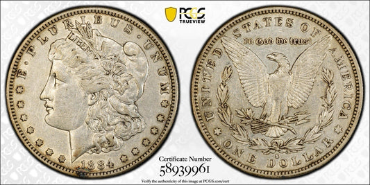 1884-S Morgan Dollar - PCGS XF40 Gold Shield Better Date Silver $1 San Francisco
