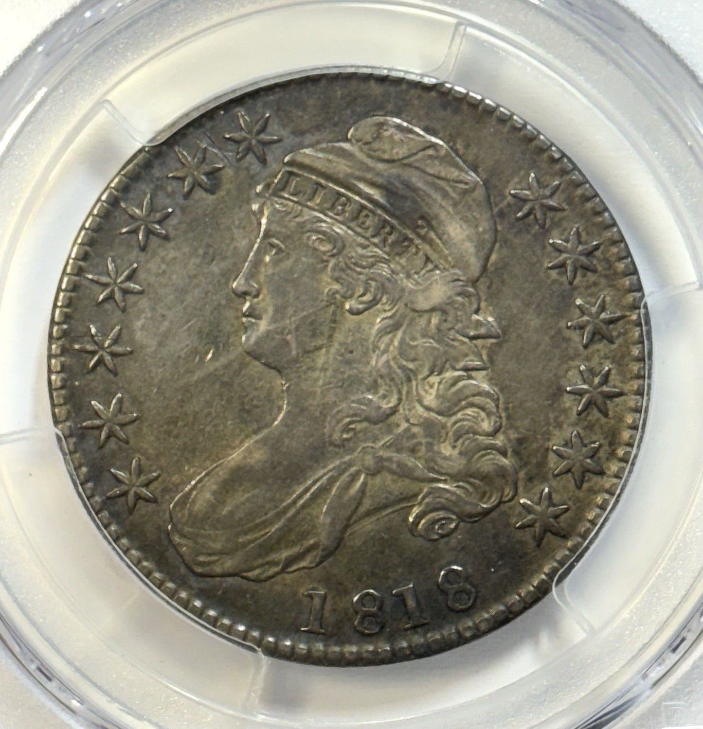 1818 Capped Bust Half Dollar - PCGS XF45 - Early Silver Type Coin Nice Original!