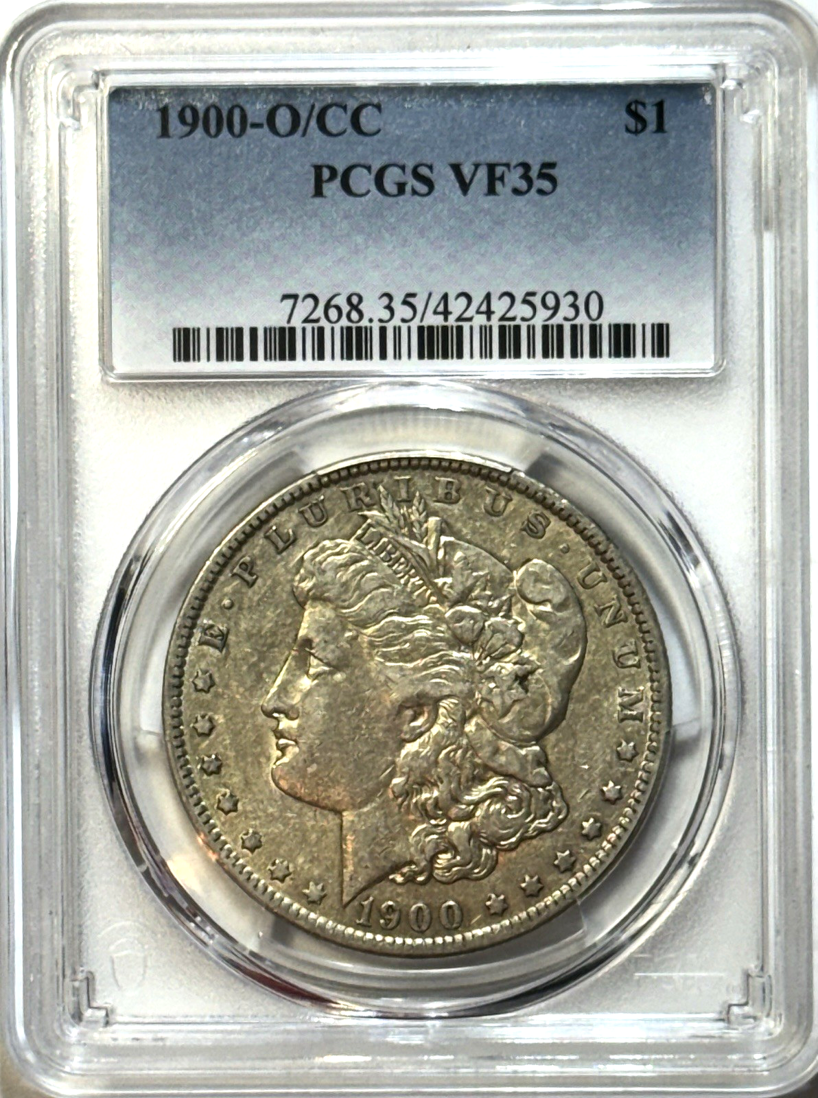 1900-O/CC Morgan Silver Dollar $1 – PCGS VF35 – RARE OVERMINTMARK!