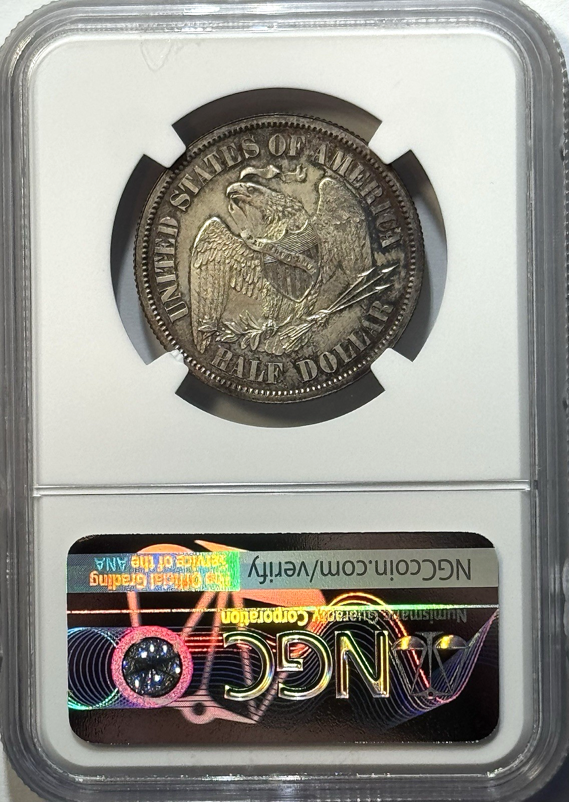 1859 J-236 Half Dollar 50C – NGC PF 61 – Pattern Trial Coin! Liberty Seated Era