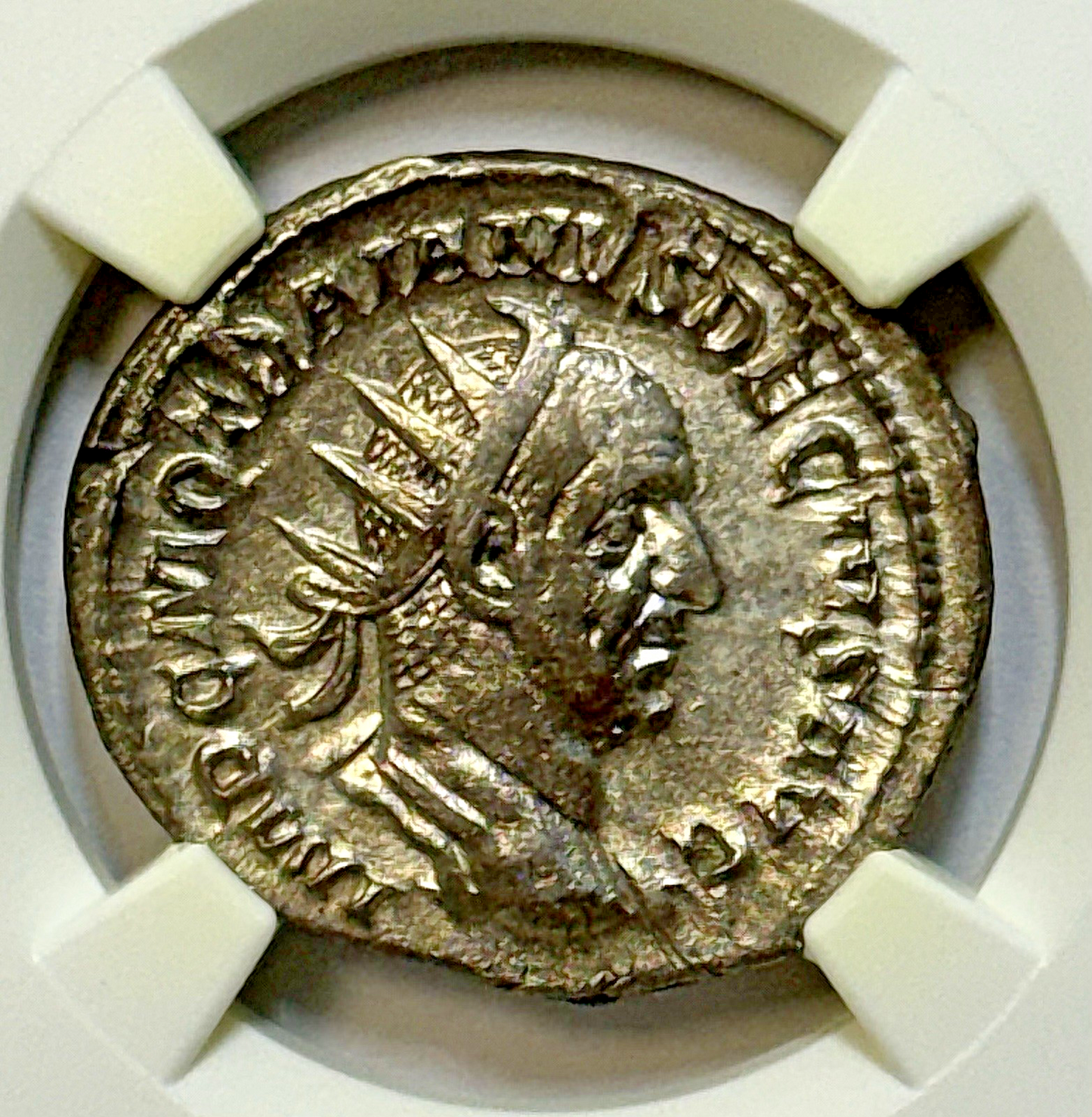 249-251 AD, Trajan Decius-ROMAN EMP AR Double-Denarius-NGC Ch XF St: 4/5 Su: 2/5