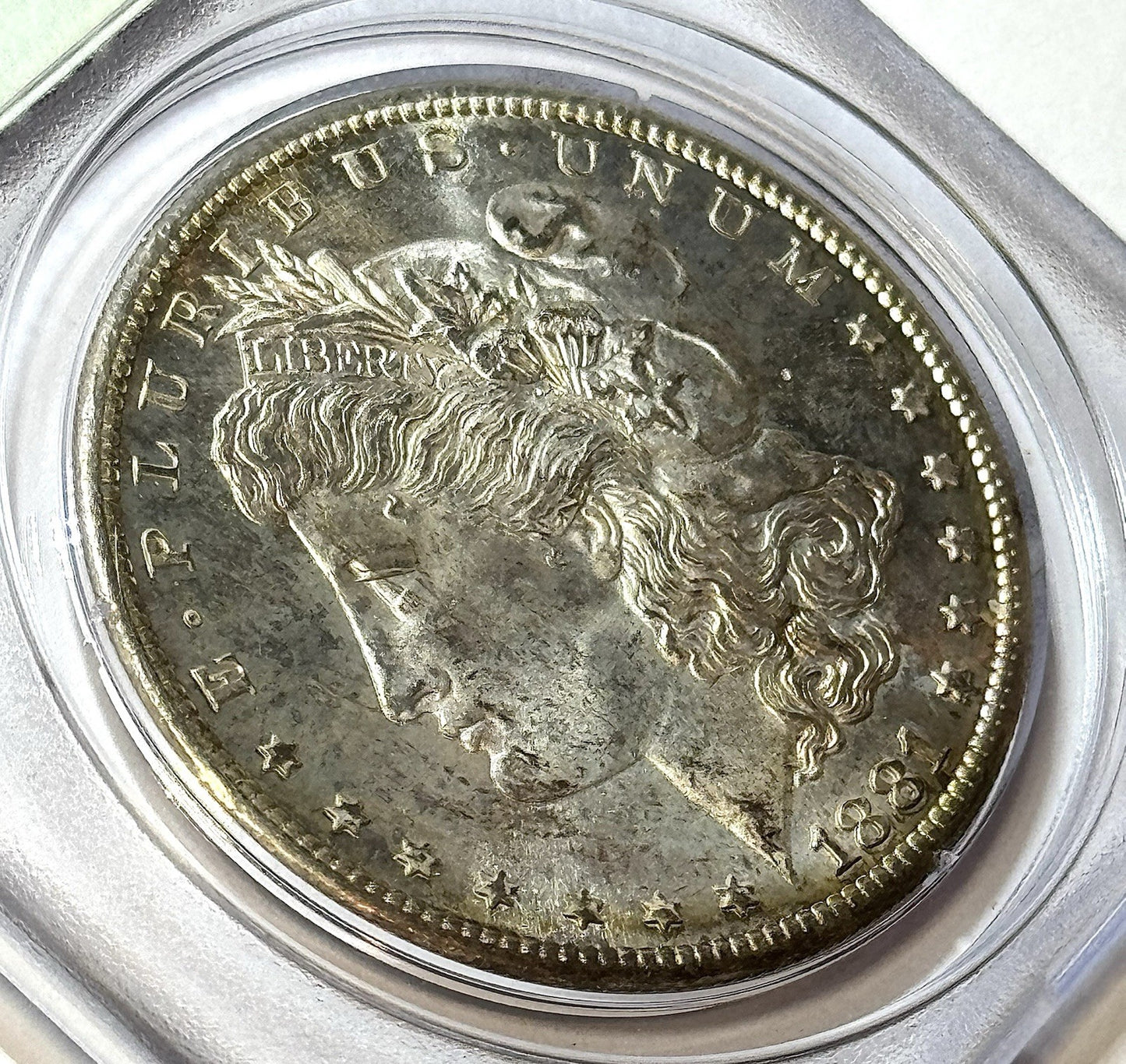 1881-S Morgan Dollar - PCGS MS65 CAC - OGH Rattler - Old Holder That Rattles!