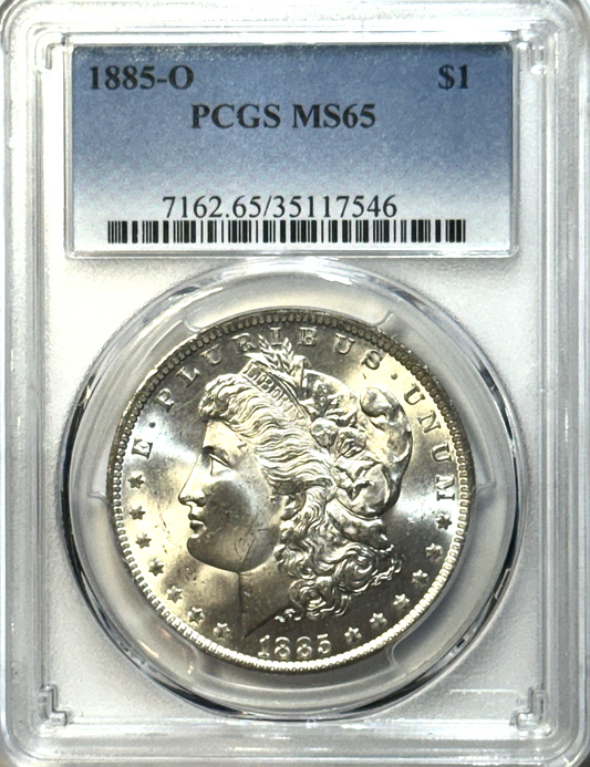 1885-O $1 Morgan Dollar PCGS MS65 — New Orleans Mint Gem - Beautiful Morgan $