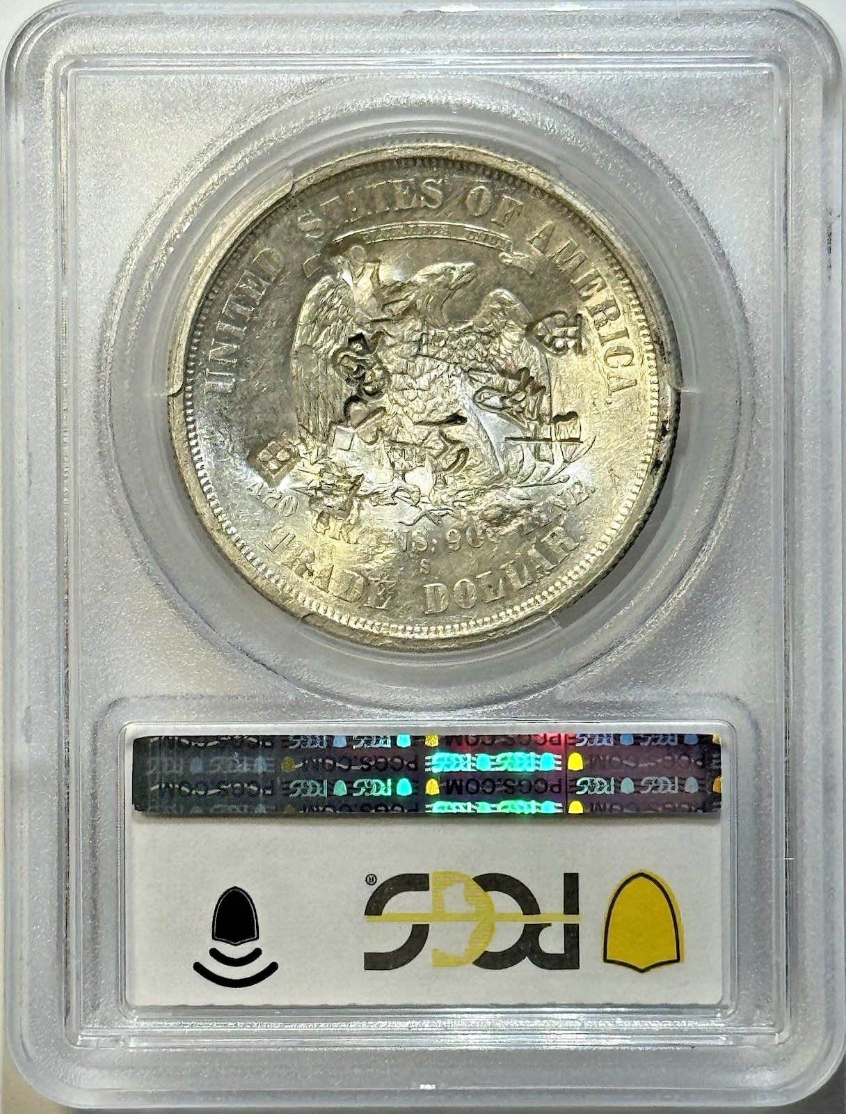 1876-S TRADE DOLLAR $1 – AU58 – CHOP-MARKED – HARD MONEY w/History!