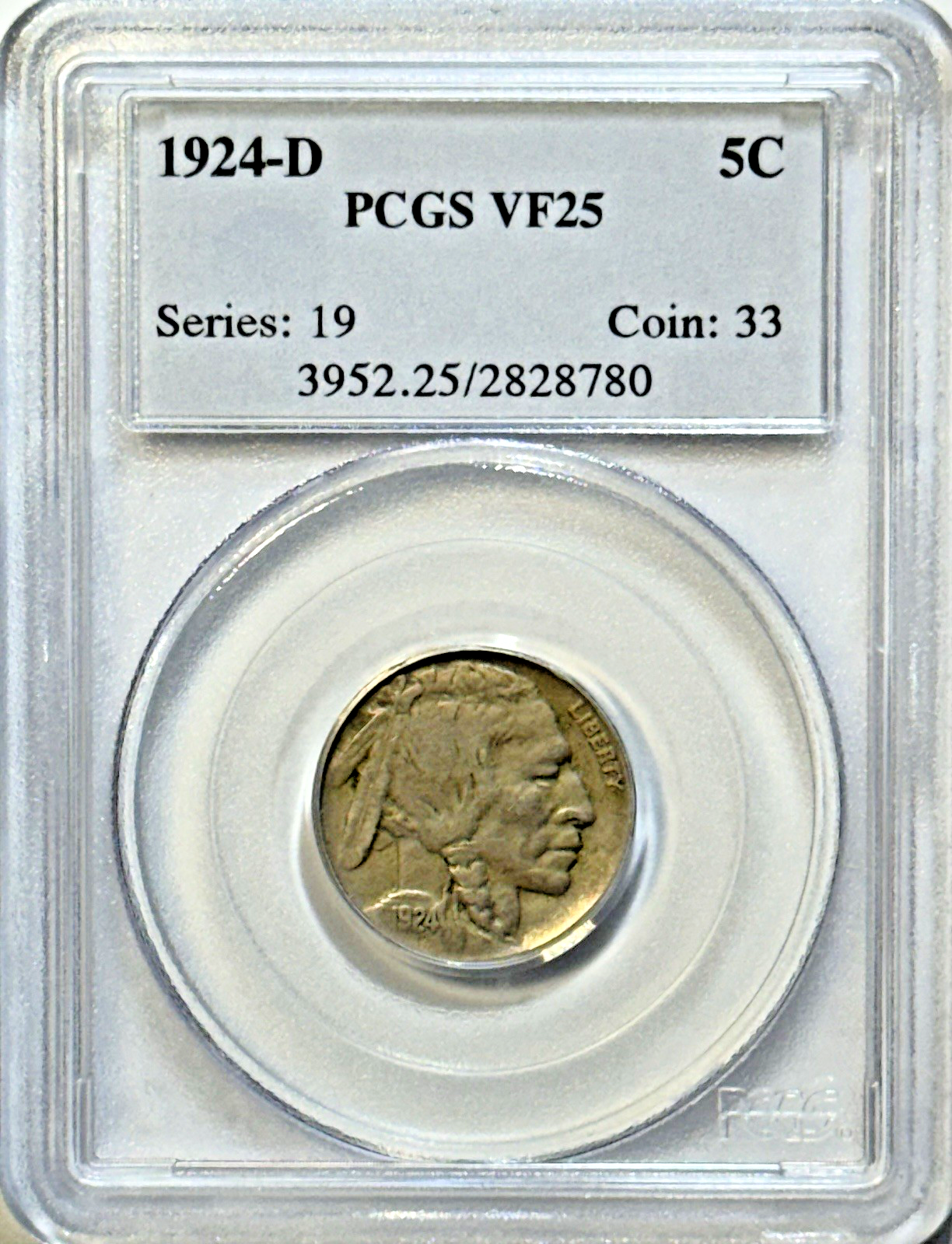 1924-D Buffalo Nickel - PCGS VF25 - Better Date Denver 5C