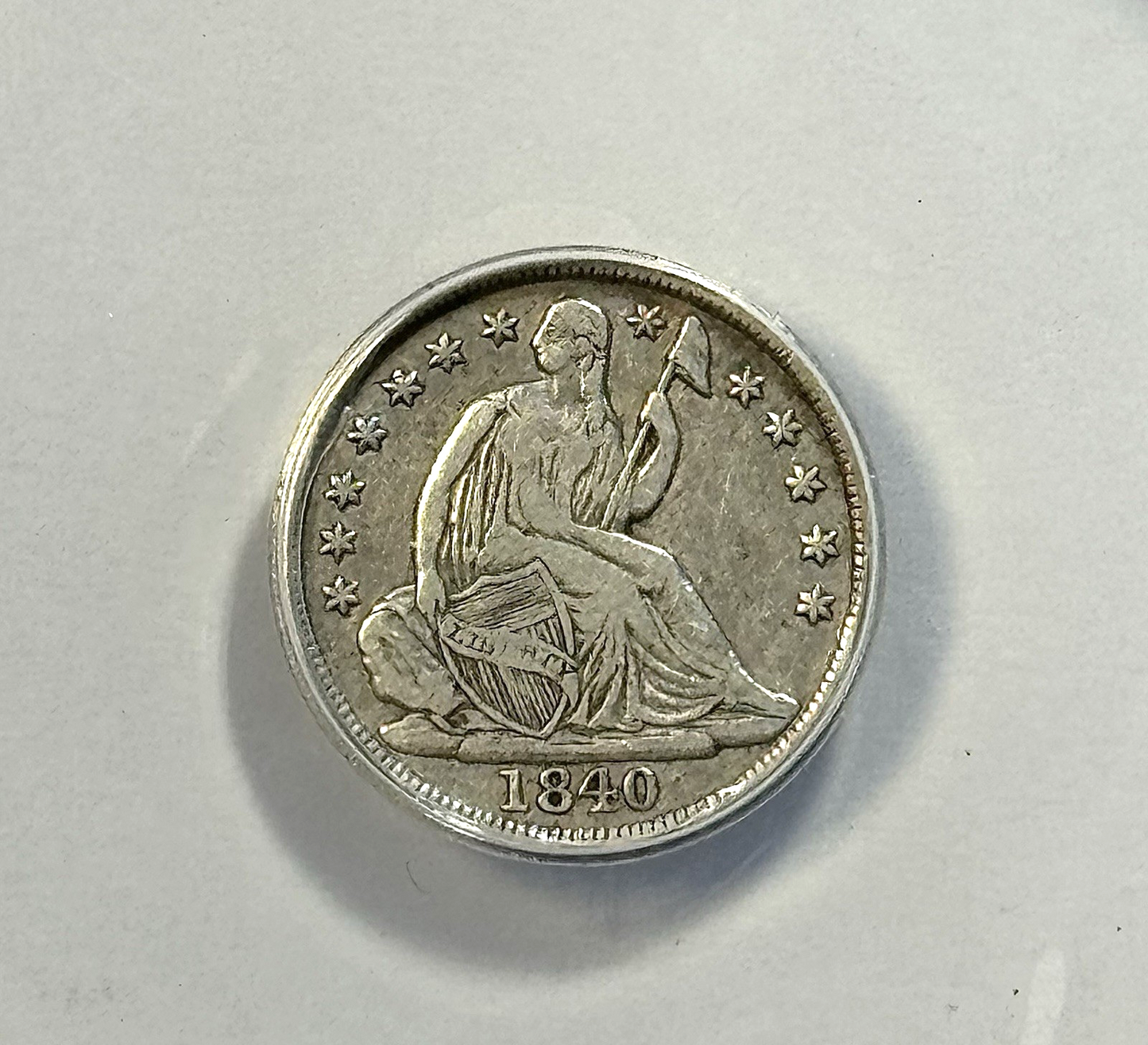 1840 Seated Liberty Half Dime - No Drapery - ANACS VF35 - Better Type Coin
